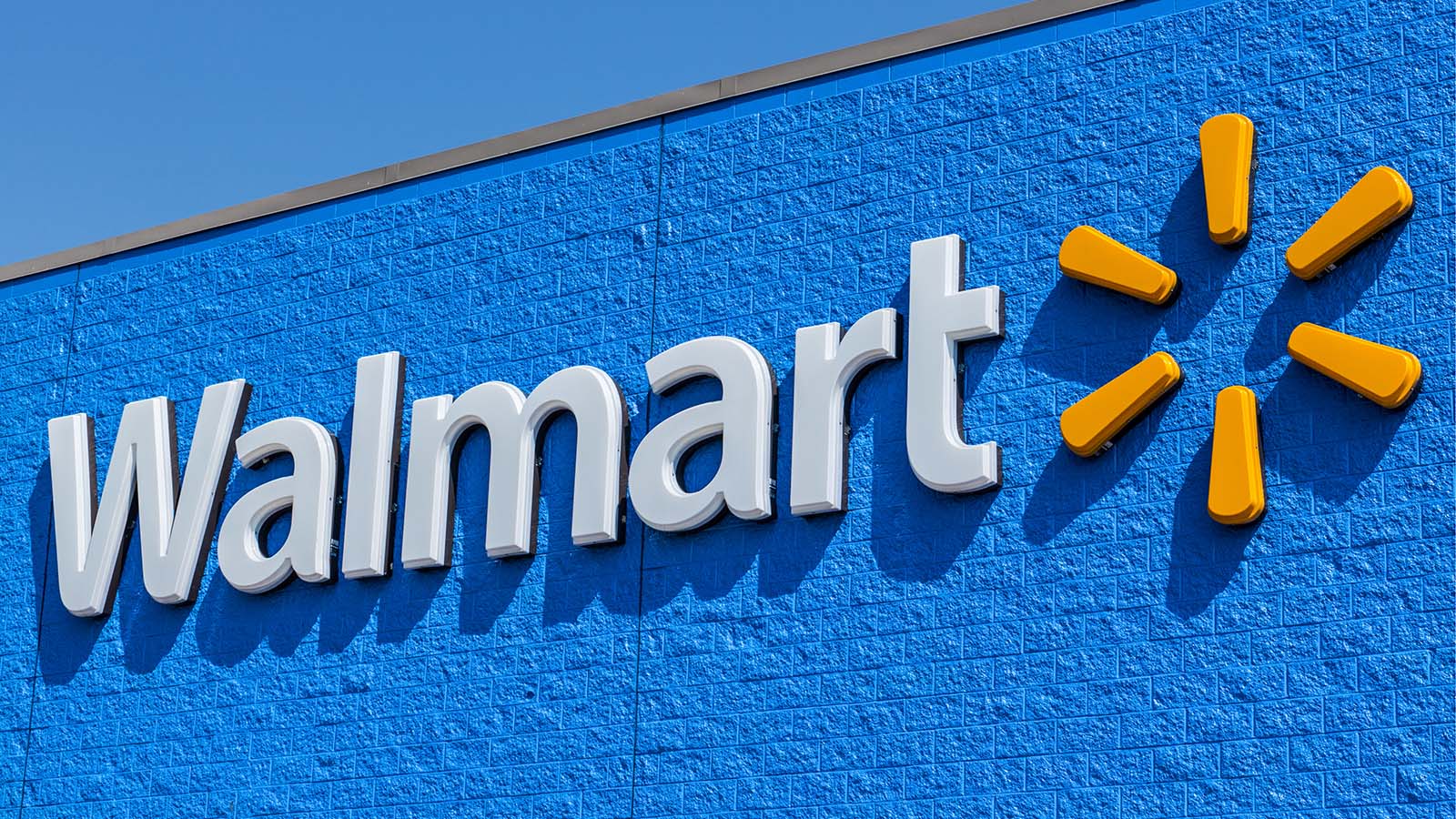 Logo Walmart parete blu, 1600x900 HD Ready, PC Desktop