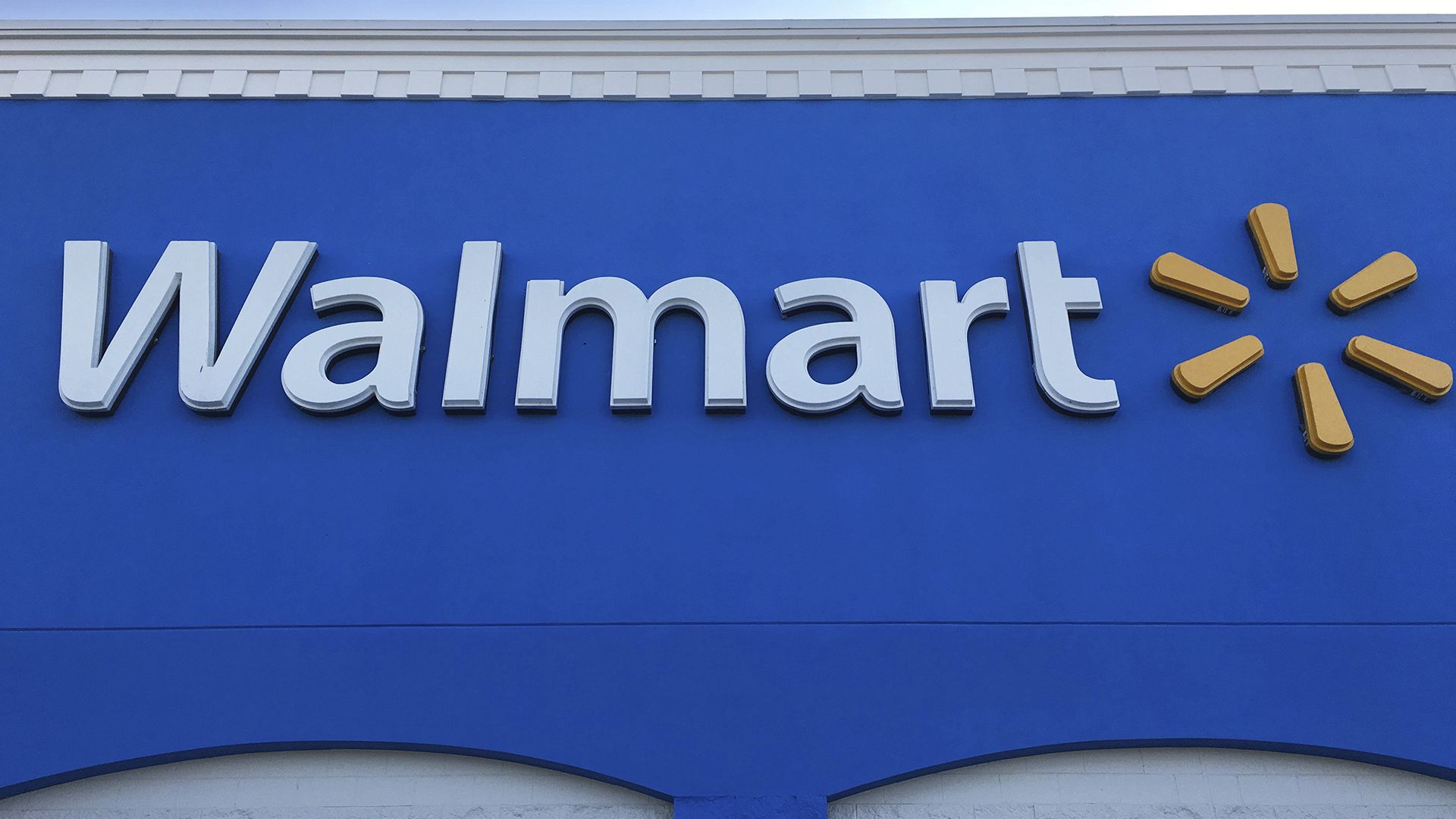 Logo Walmart sfondo blu, 1920x1080 Full HD, PC
