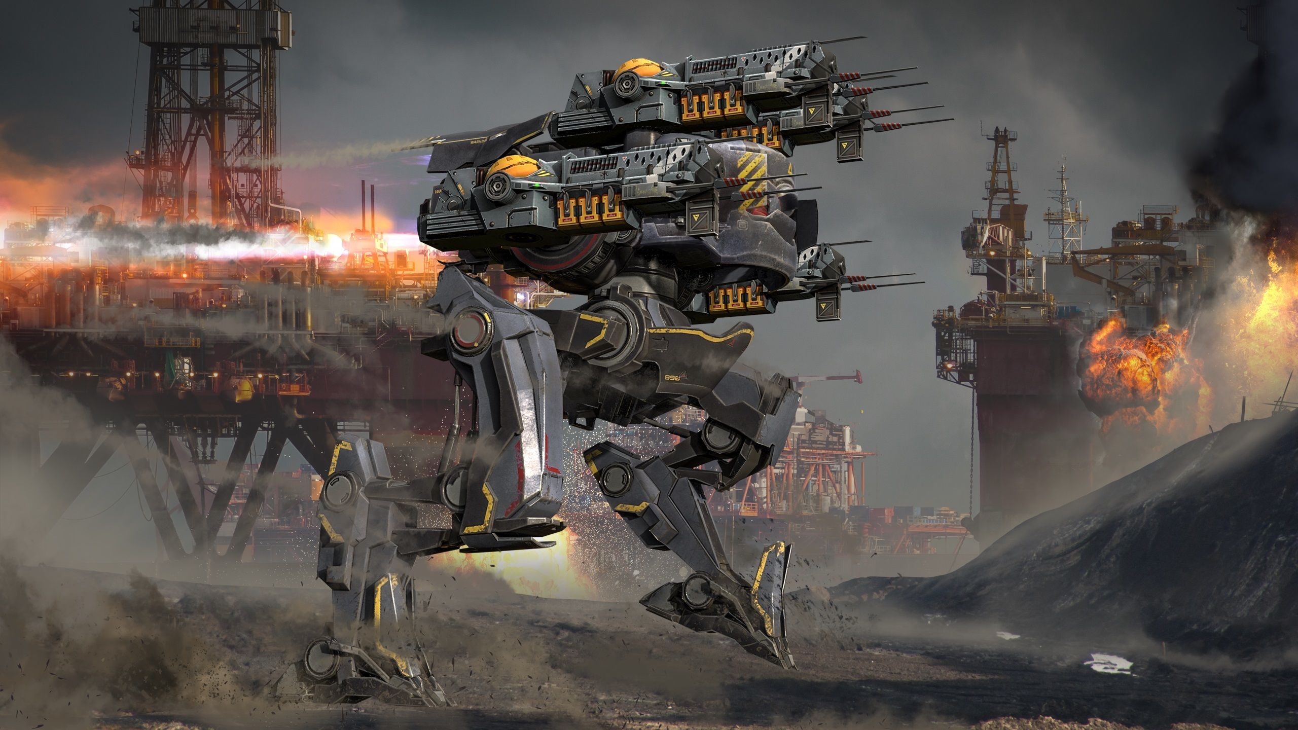 Robot da guerra corazzato, 2560x1440 2K, Desktop