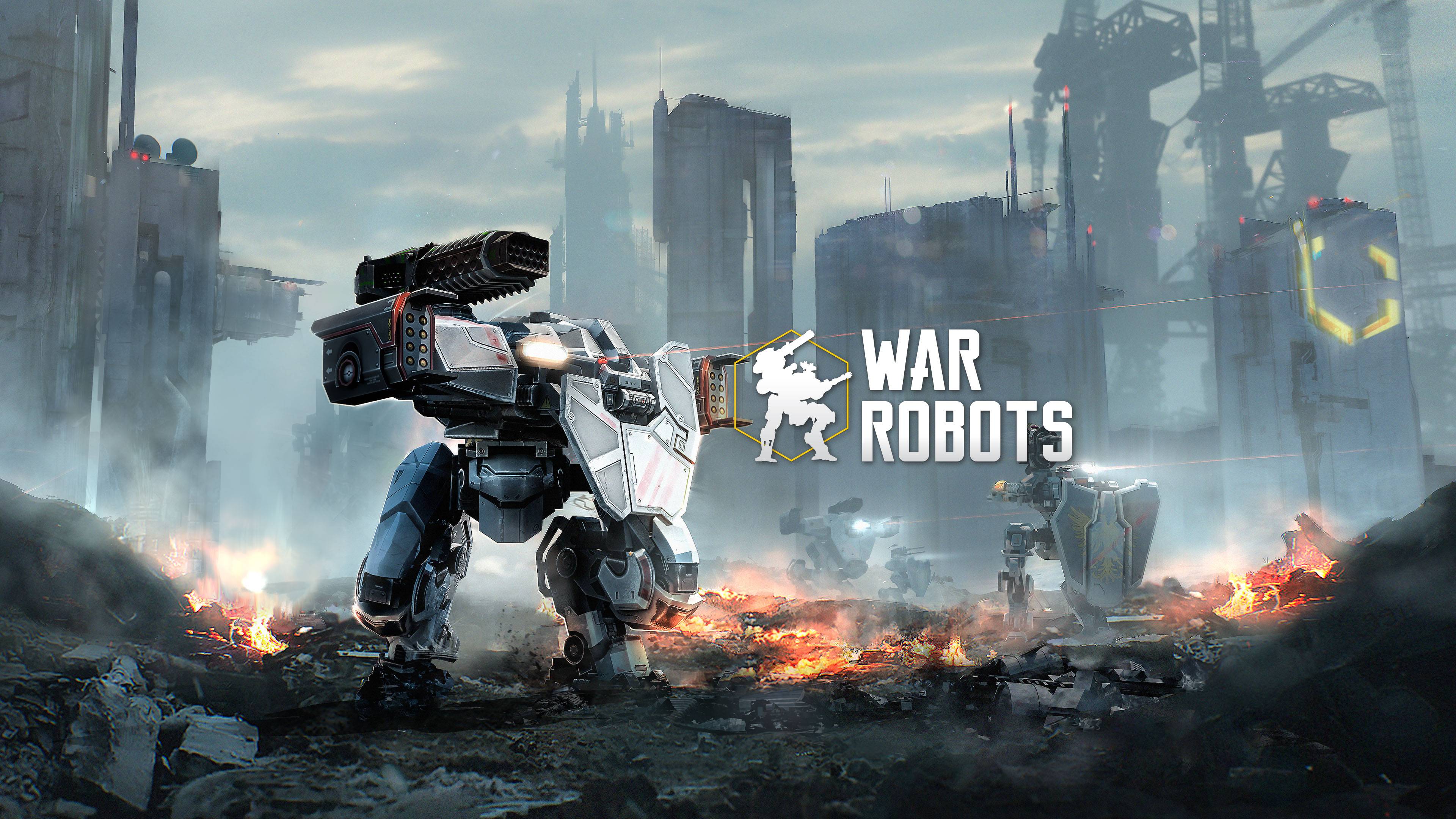 Robot da guerra in città distrutta, 3840x2160 Ultra HD, Monitor 4K