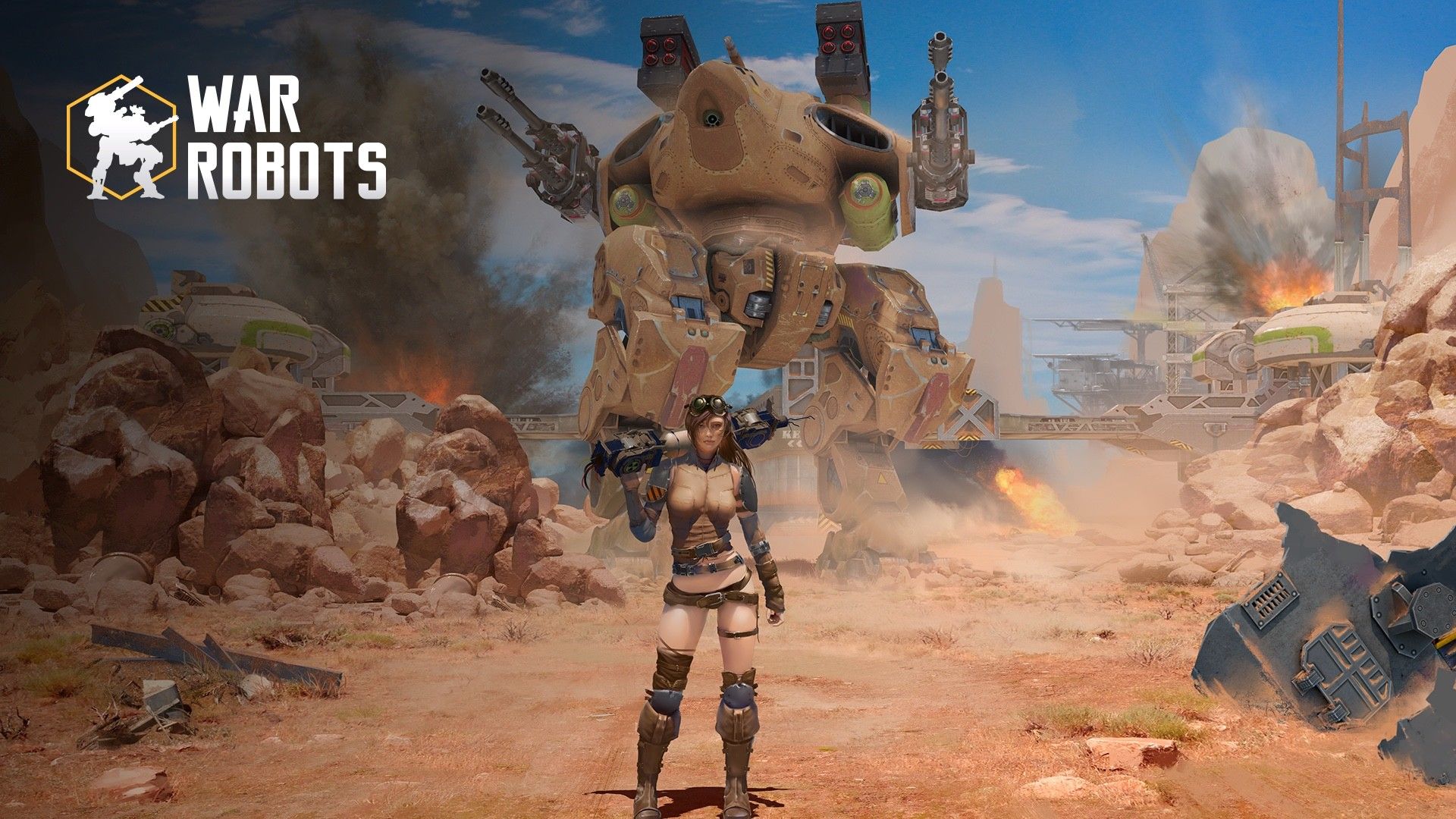 Robot da guerra con soldato, War Robots, 1920x1080 1080p, PC Desktop