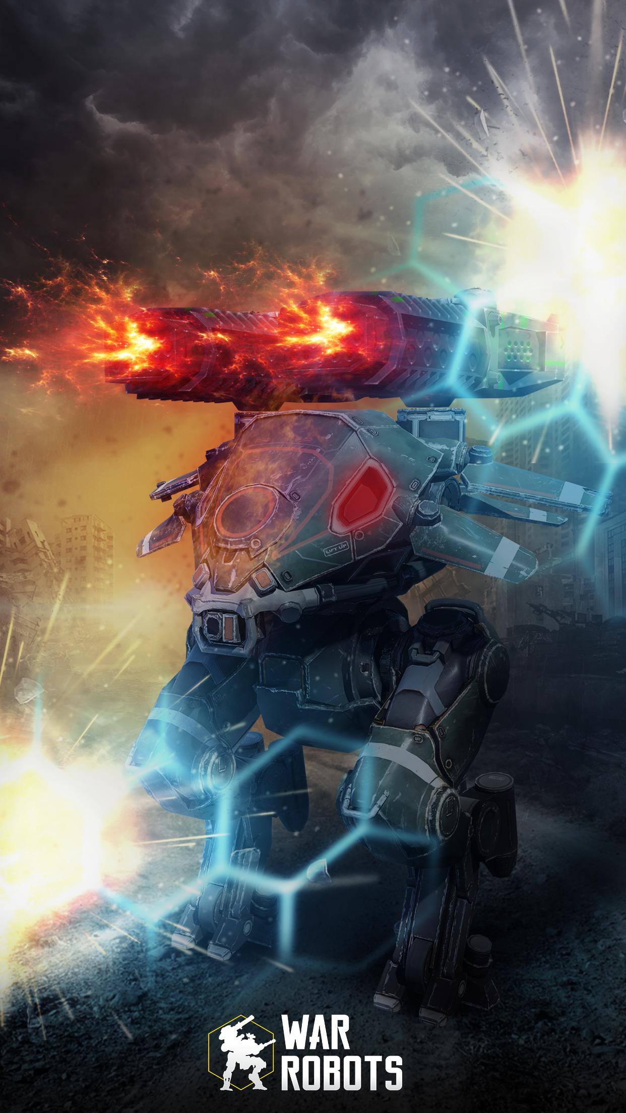 Robot da guerra con occhi rossi, 1242x2208 Verticale, Mobile
