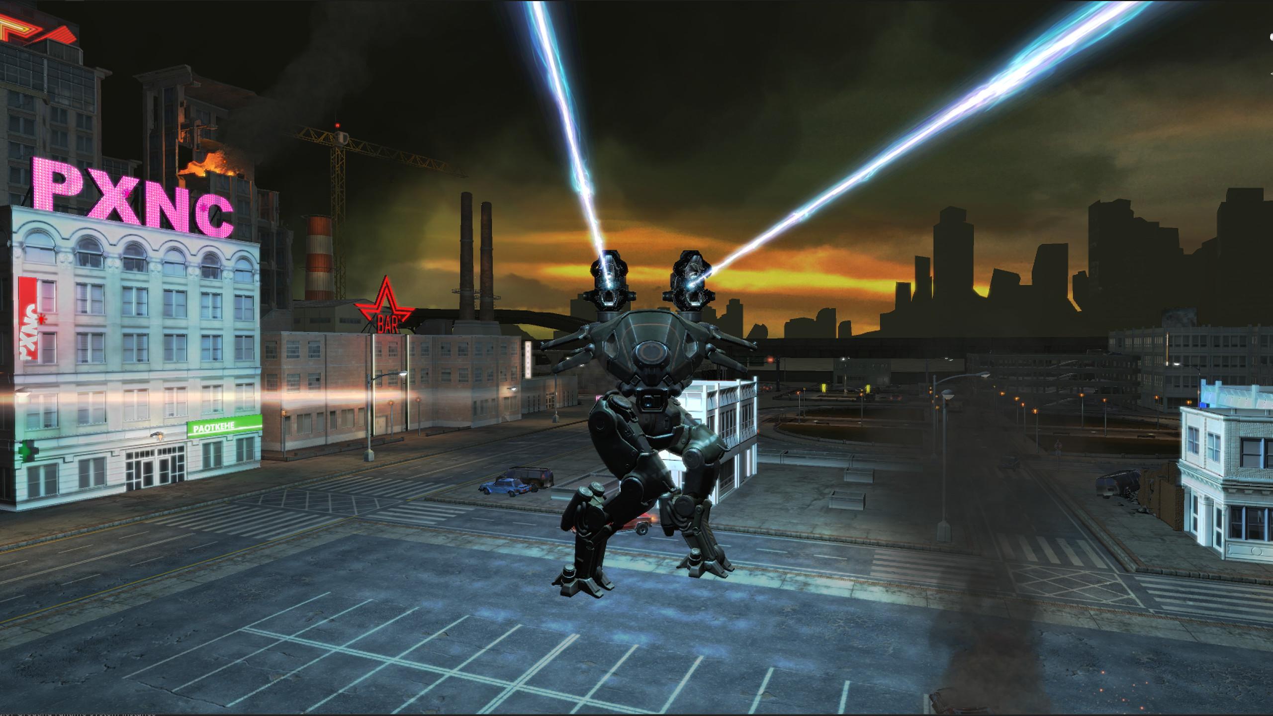 Robot da guerra in citta, 2560x1440 1440p, Desktop