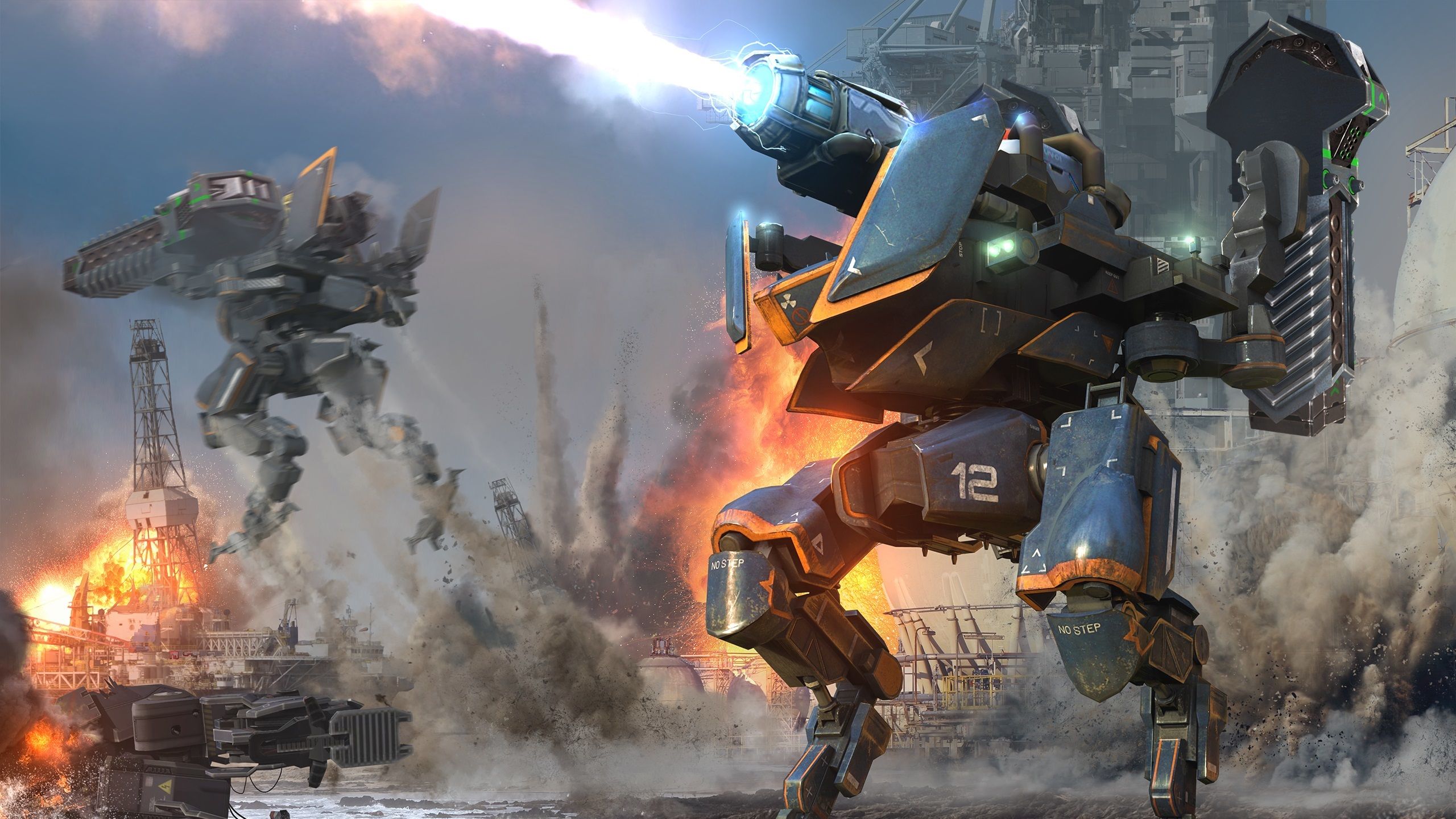 Robot da guerra in battaglia, 2560x1440 2K QHD, Monitor Gaming