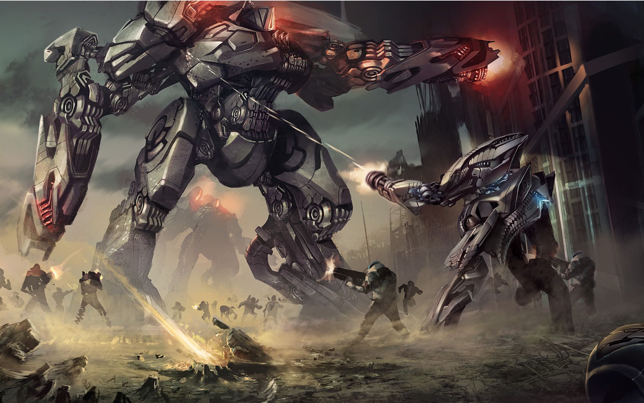 Robot da guerra giganti battaglia, 2200x1375 Hi-Res, PC