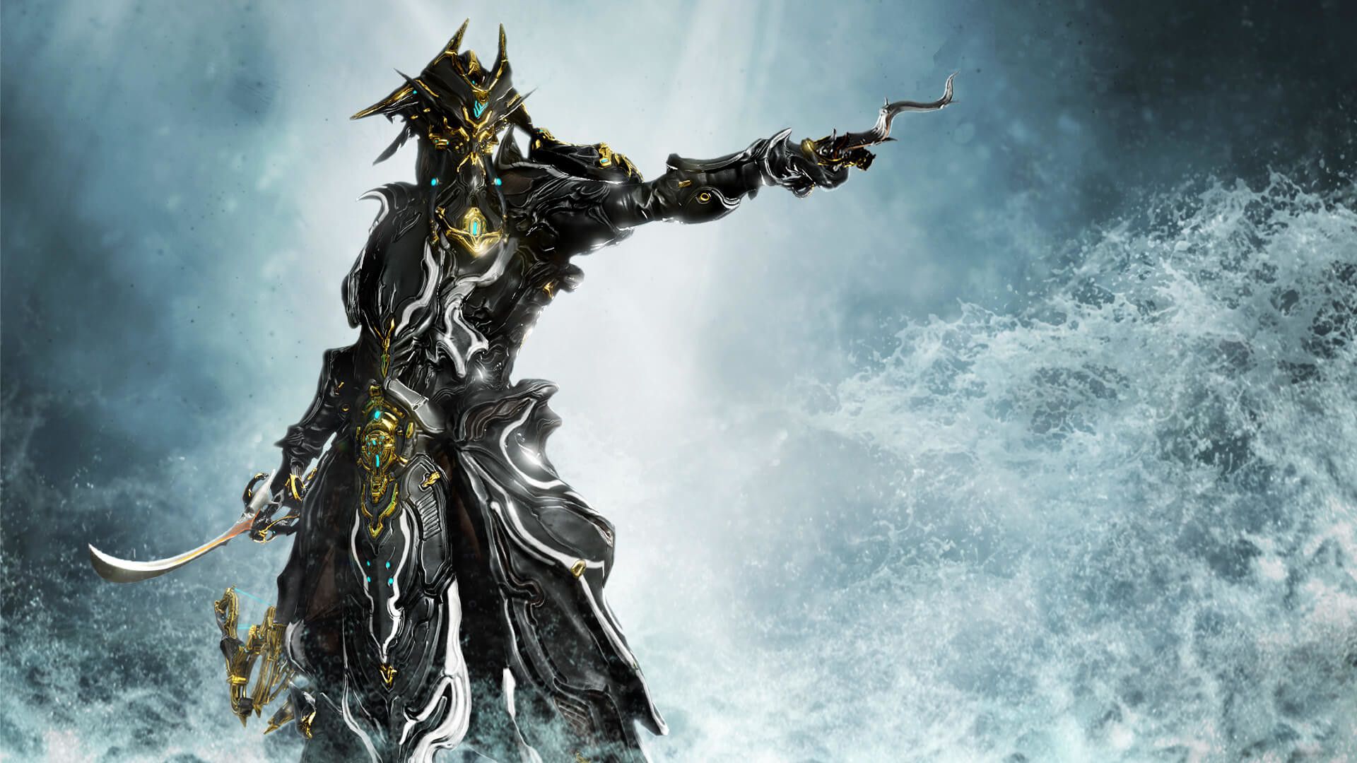 Guerriero Warframe con pistola, 1920x1080 Full HD, Laptop