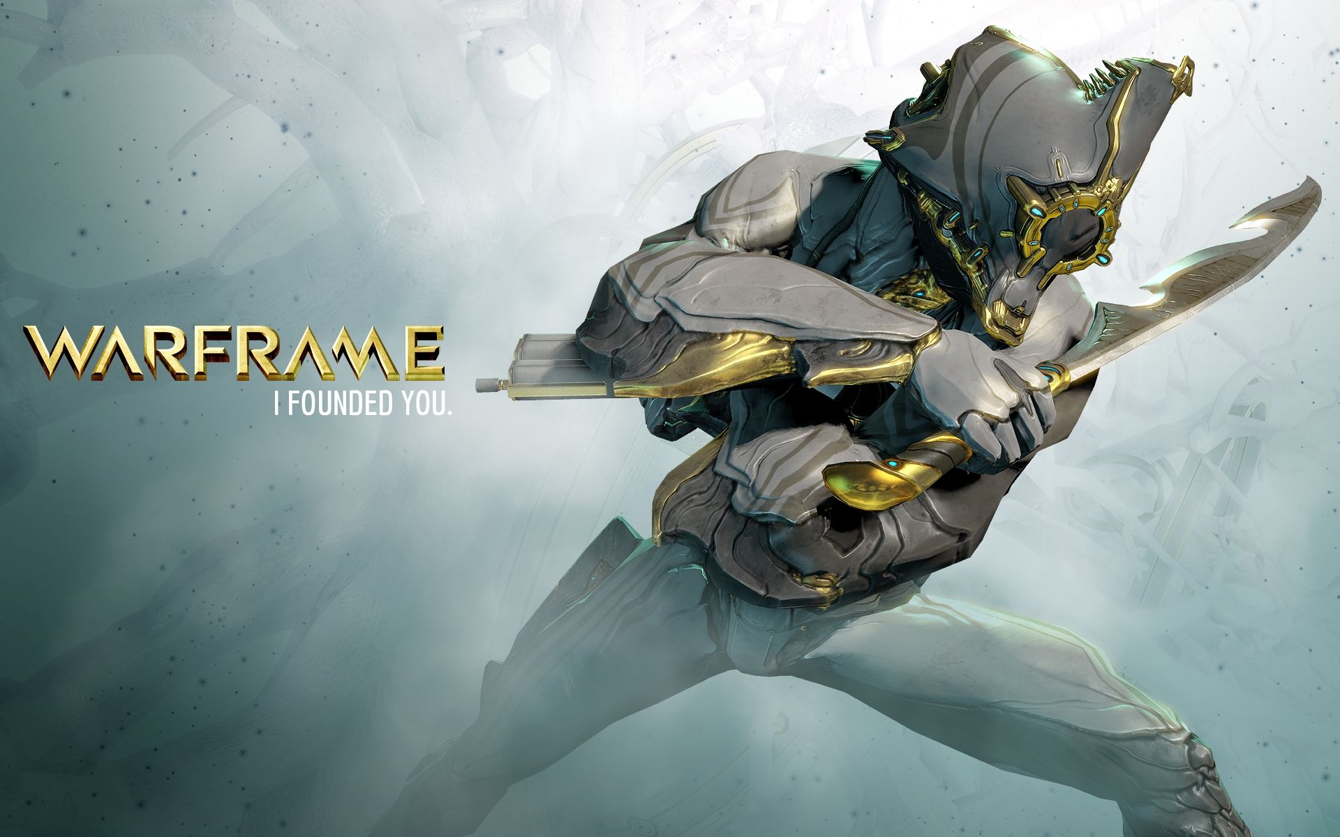Personaggio Warframe armatura bianca, 1920x1200 Full HD+, PC