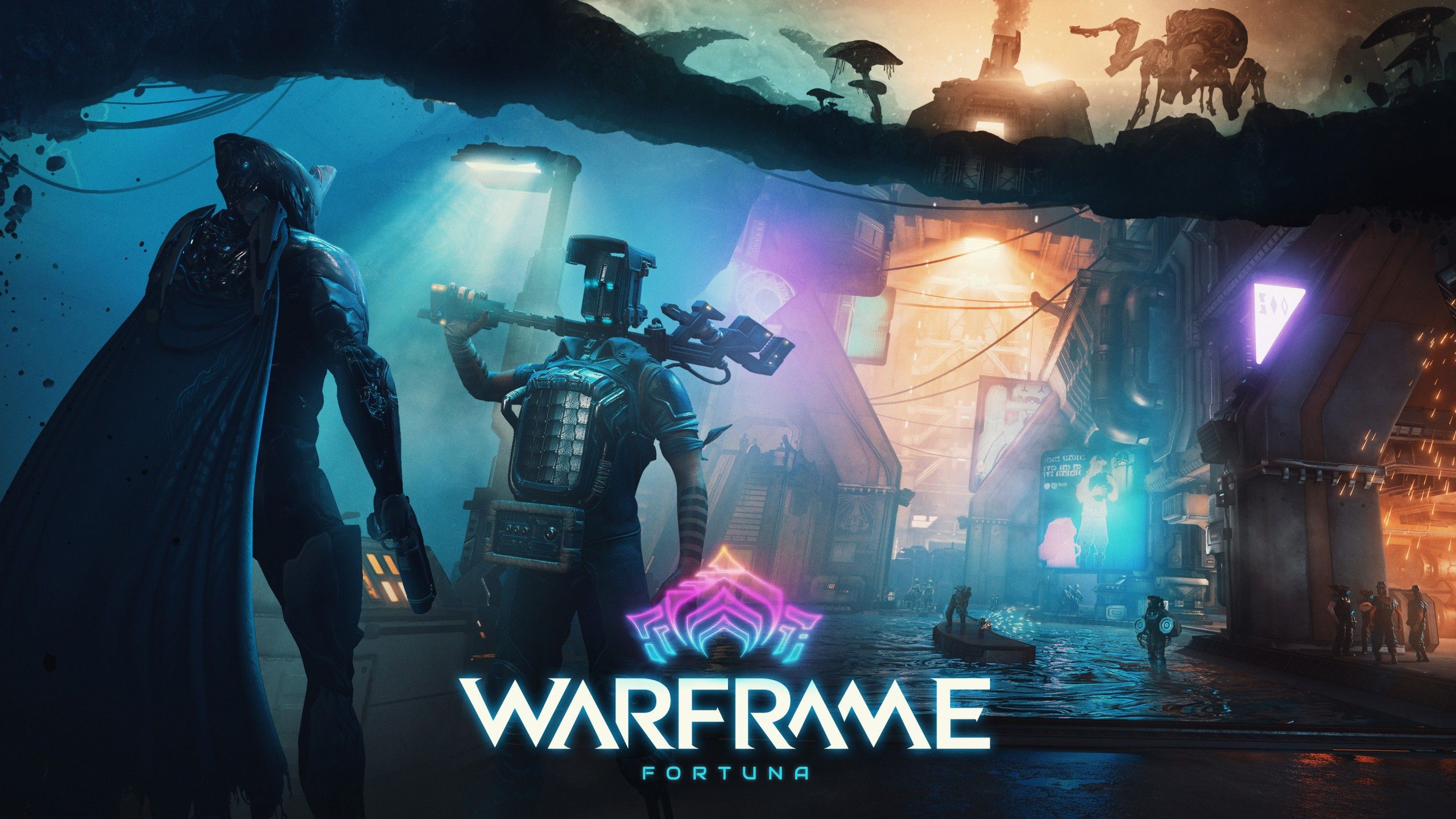 Warframe Fortuna personaggi armati, 2560x1440 1440p, Monitor Gaming