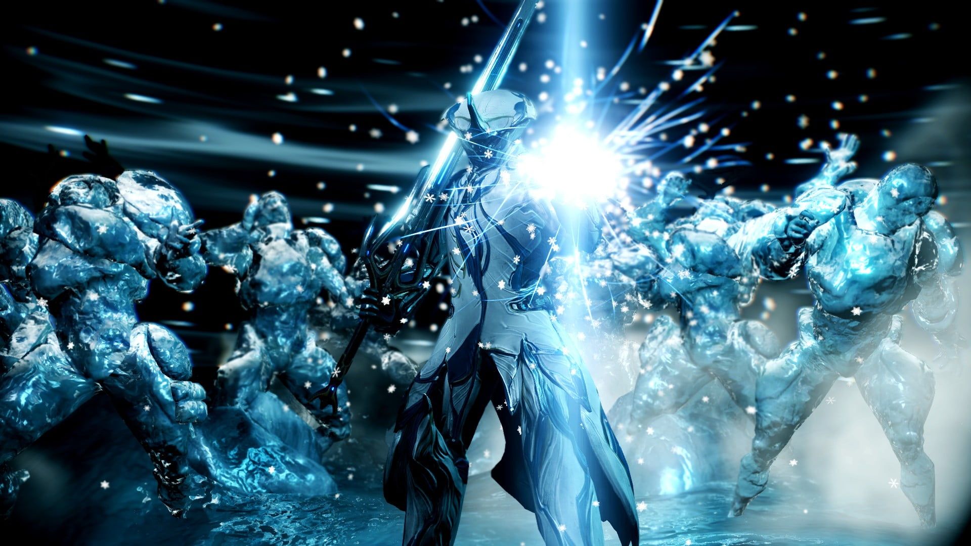 Frost Warframe con nemici ghiacciati, 1920x1080 Full HD 1080p, Desktop