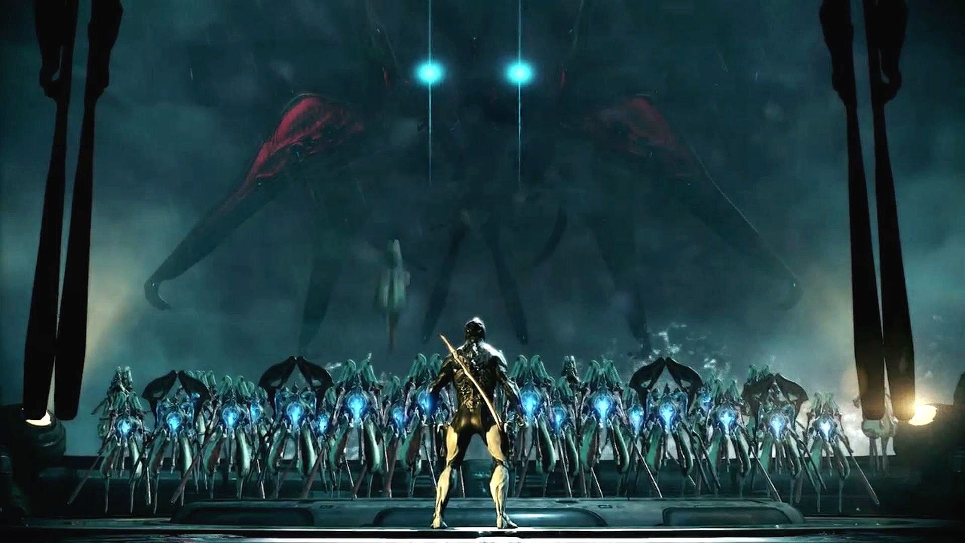 Warframe personaggio con esercito nemici, 1920x1080 1080p, Laptop