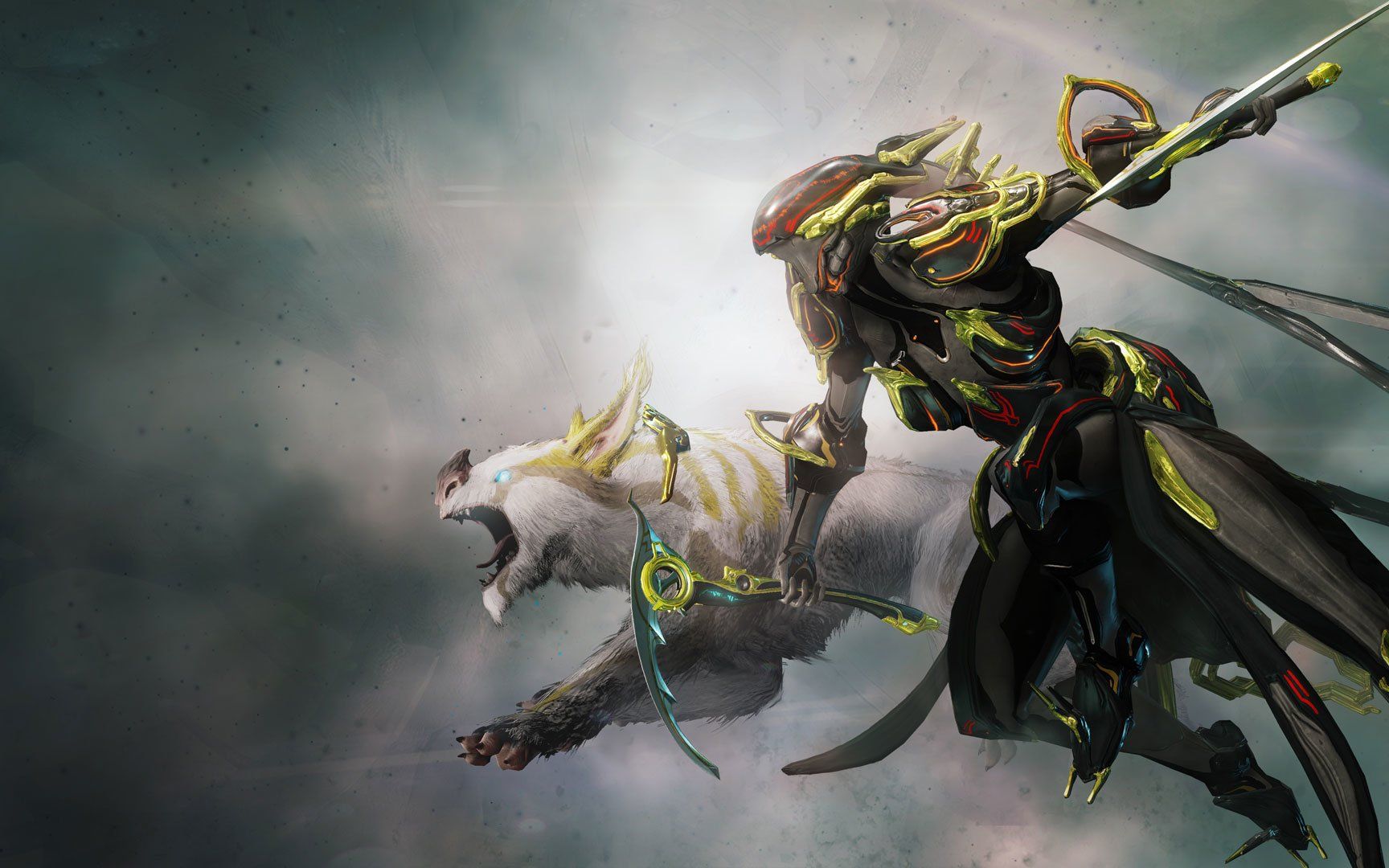 Warframe guerriero con lancia, 1728x1080 900p, PC Desktop