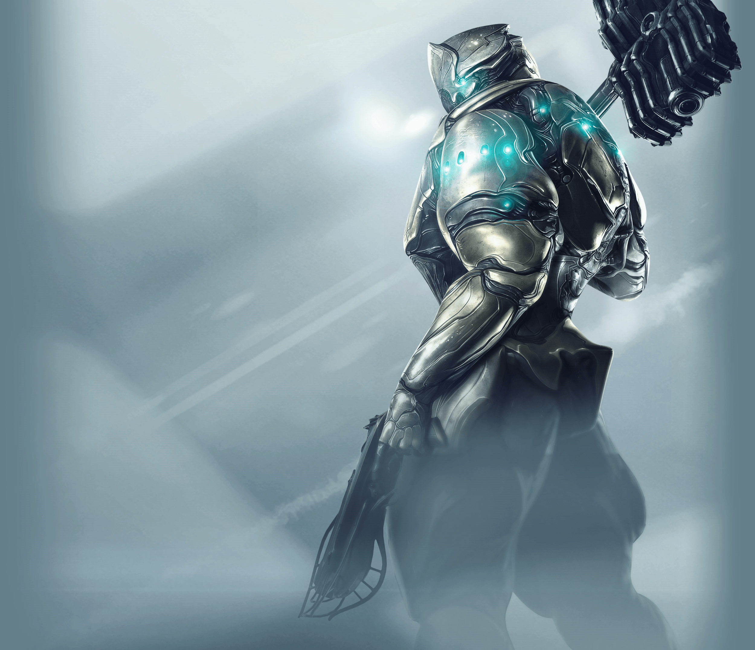 Guerriero Warframe con martello, 2500x2151 Hi-Res, iMac