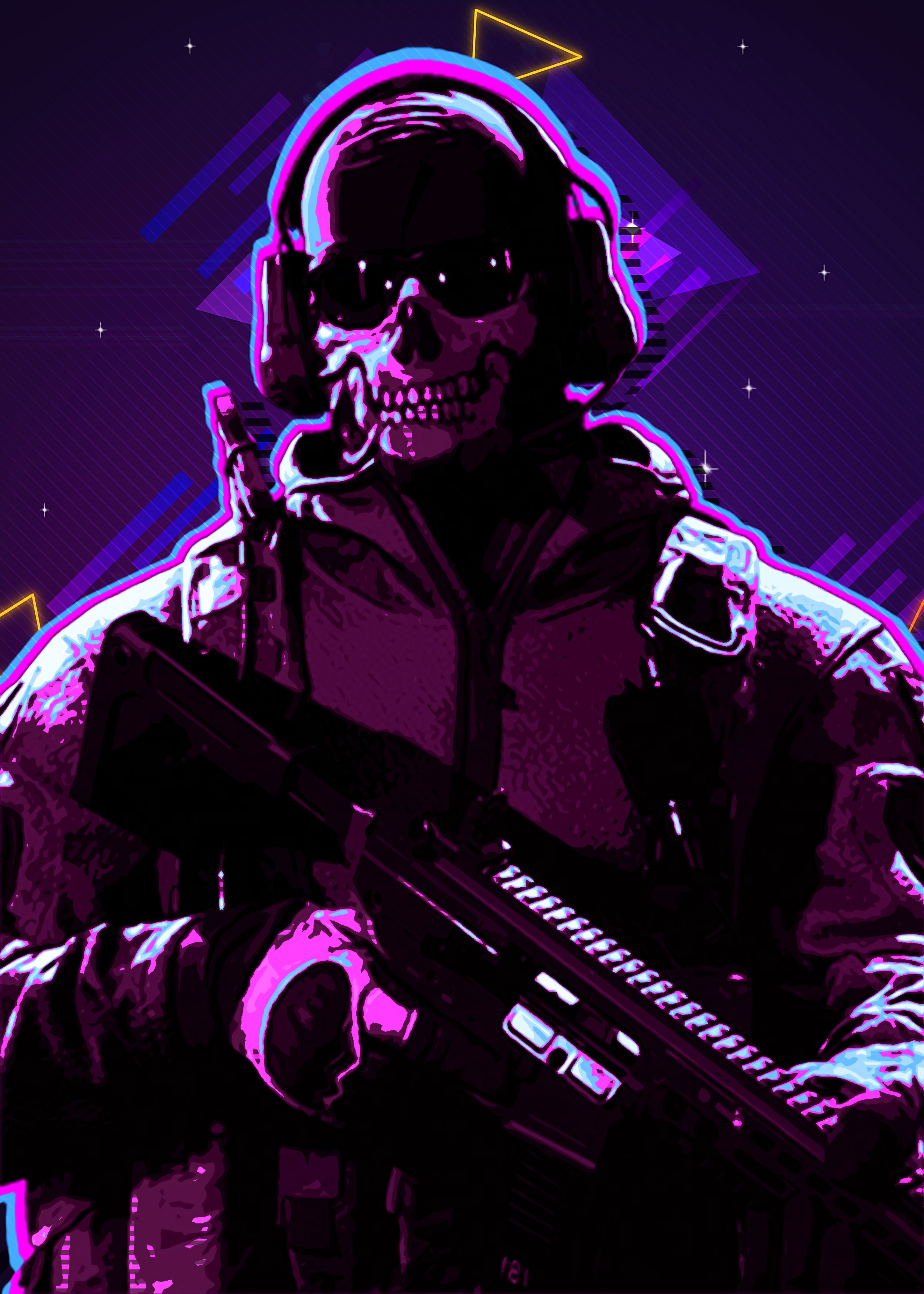 Ghost COD Warzone teschio, 2900x4060 Verticale, Telefono