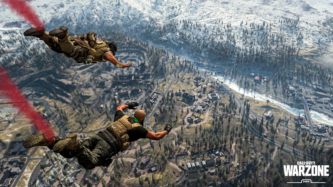 Soldati paracadutisti Call of Duty Warzone, 1392x783 HD, Desktop