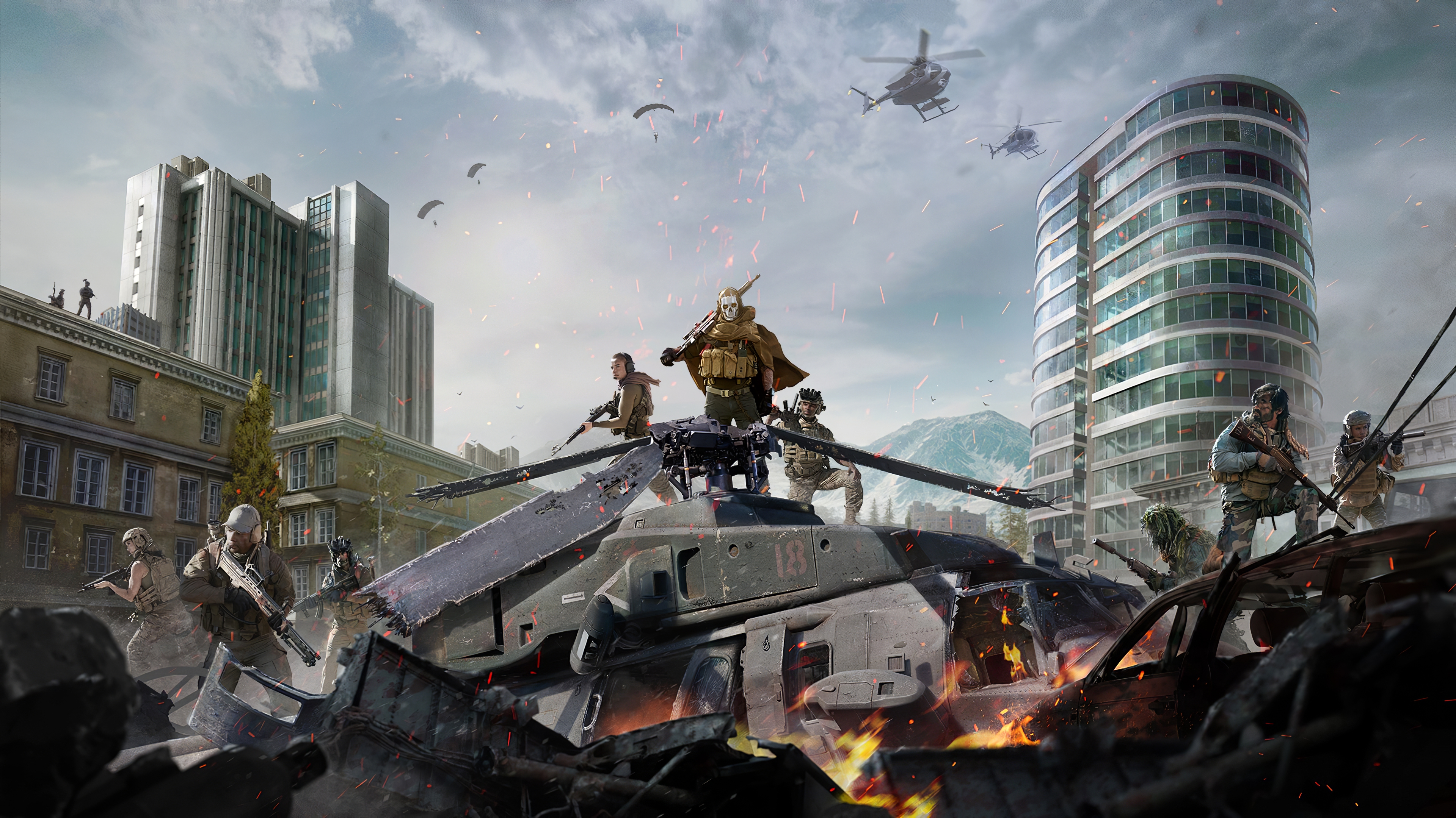 Call of Duty Warzone città distrutta, 3840x2160 4K, Desktop 4K
