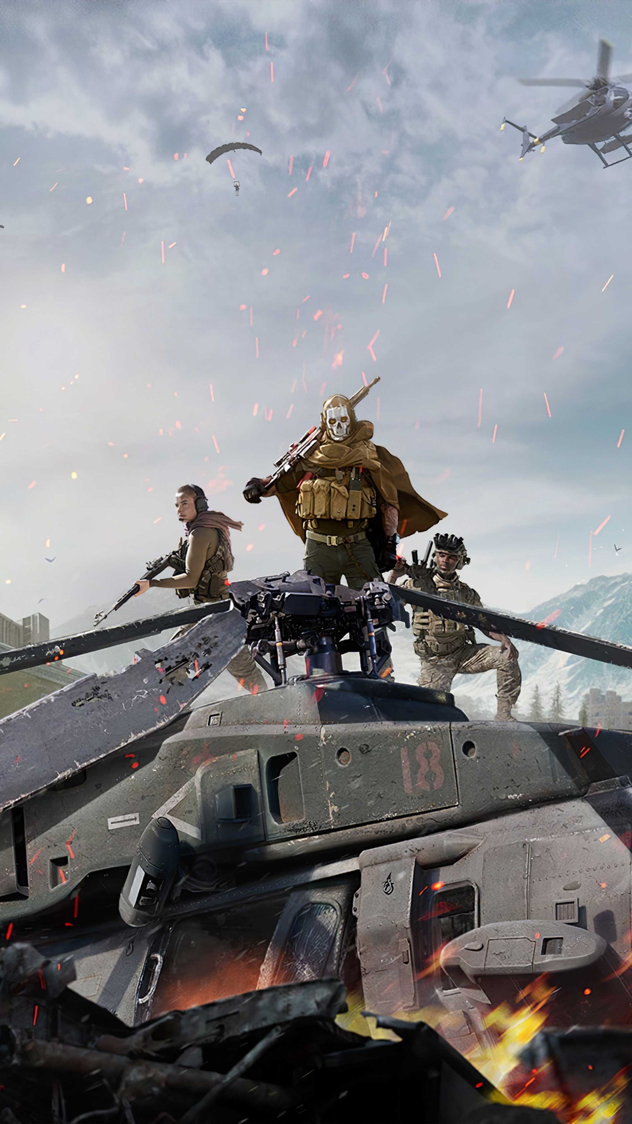 Call of Duty Warzone soldati elicottero, 2160x3840 Full HD Verticale, iPhone