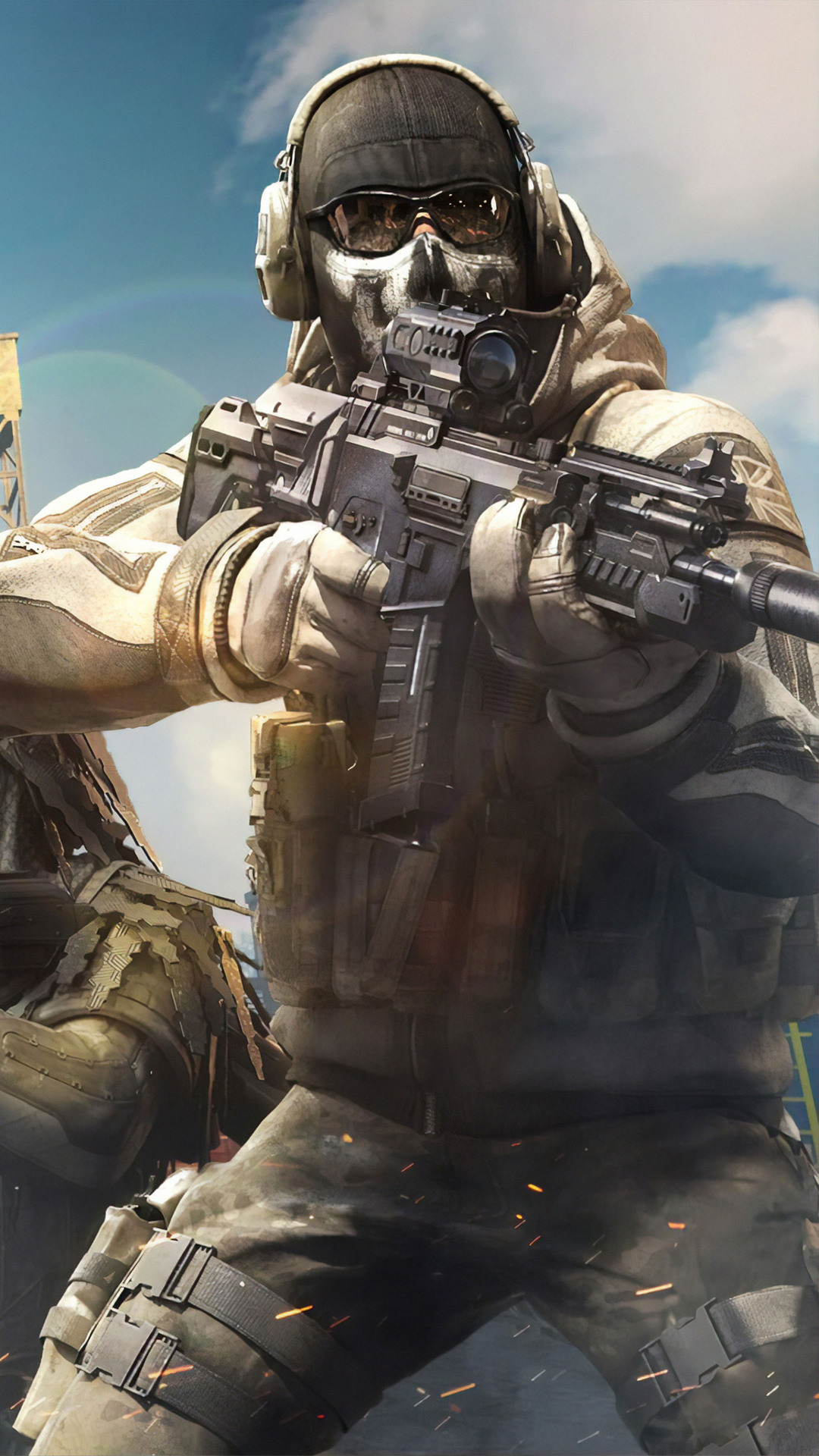 Soldato con teschio Call of Duty, 1080x1920 Full HD Verticale, Smartphone