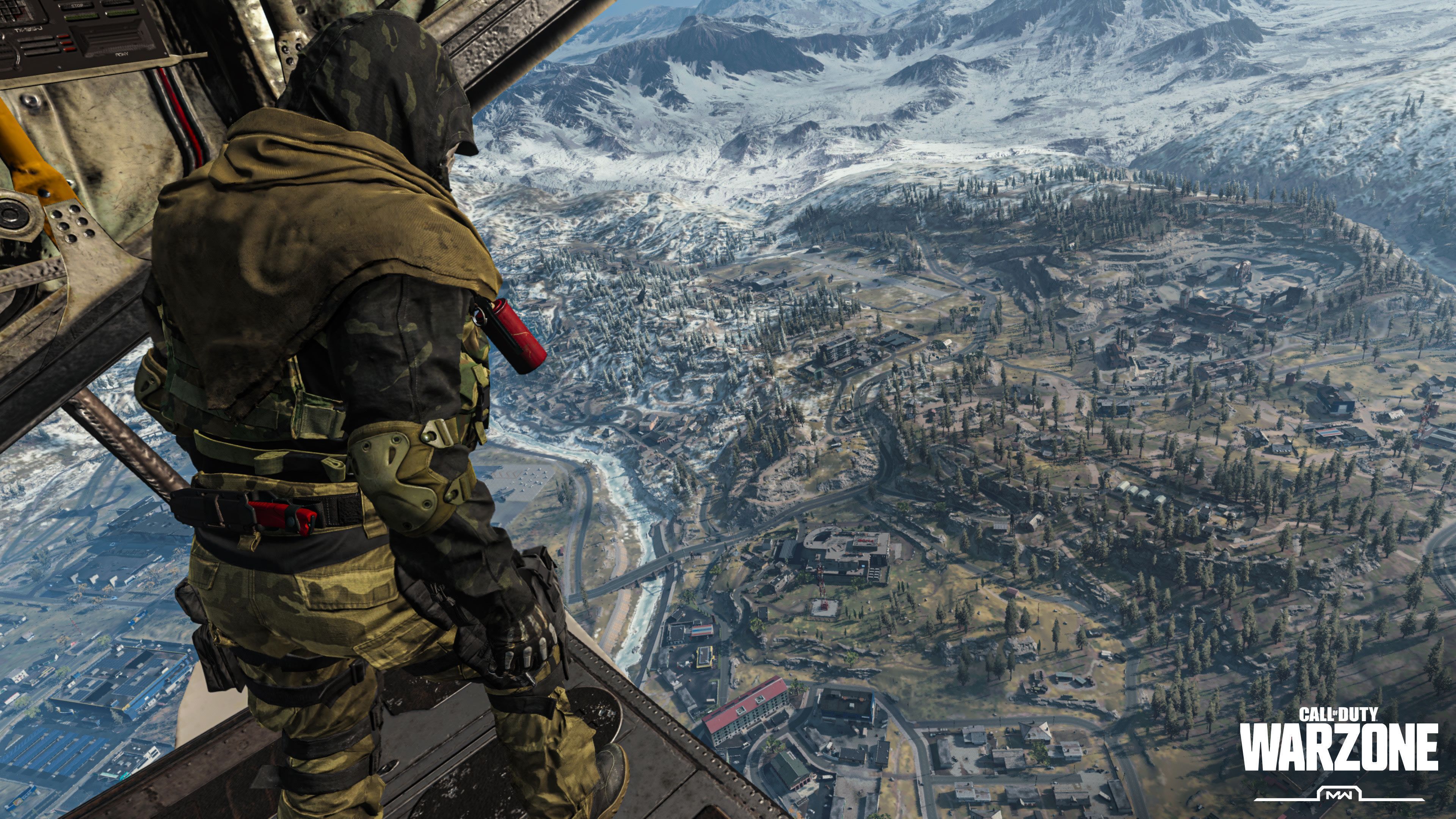 Call of Duty Warzone paracadutista, sparatutto FPS, 3840x2160 4K, Desktop 4K