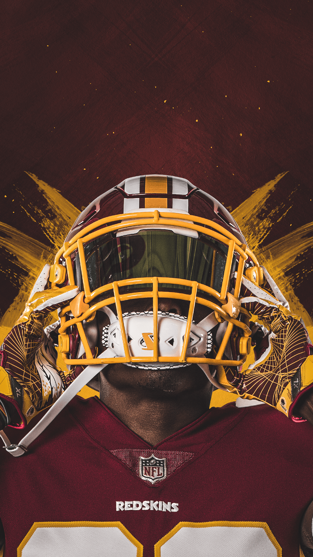 Casco Washington Redskins football, NFL, 1080x1920 Verticale, iPhone Plus