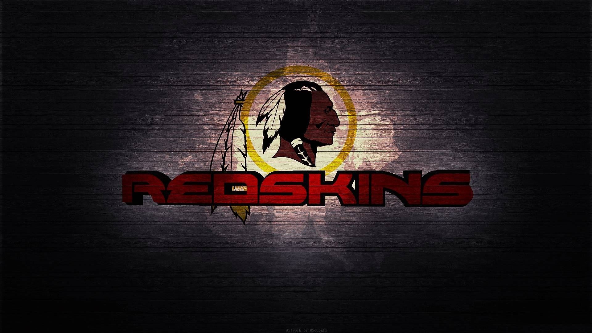 Logo Washington Redskins su muro, 1920x1080 1080p, Desktop
