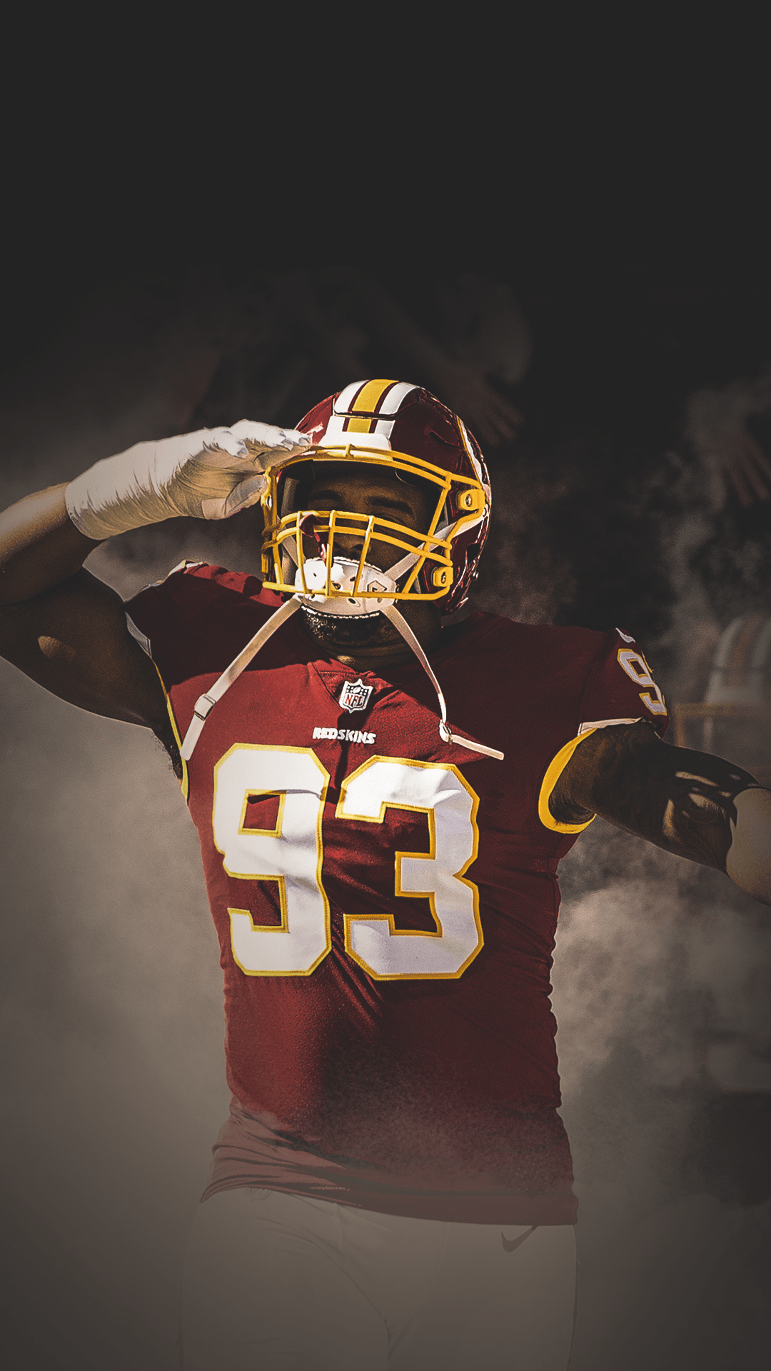 Giocatore football Washington Redskins, NFL, 1080x1920 Verticale, iPhone Air