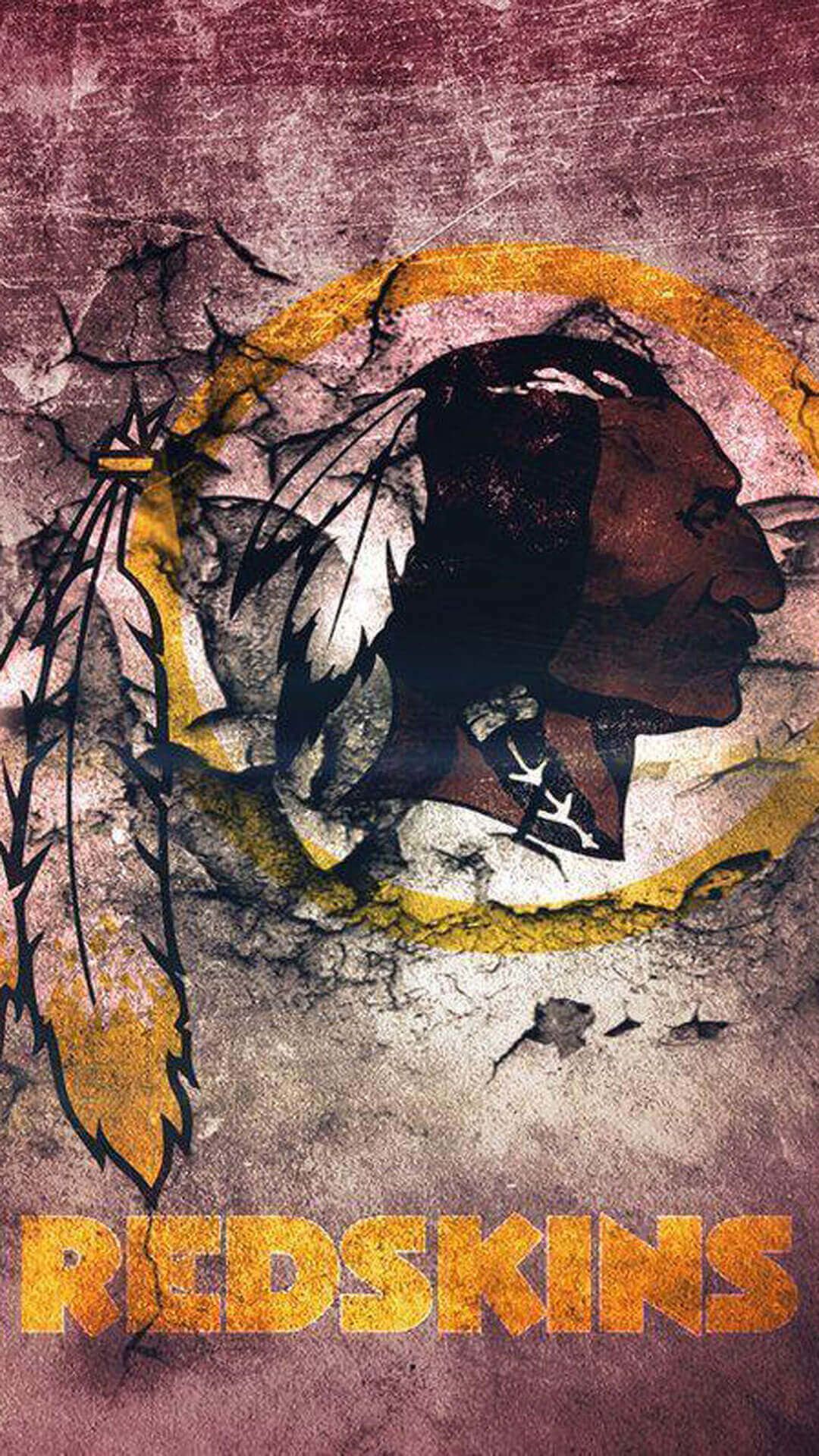 Logo Redskins strappato, 1080x1920 Verticale, iPhone Pro