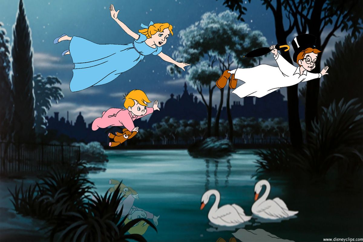 Wendy, John e Michael volano, Peter Pan, 1200x800 HD, PC