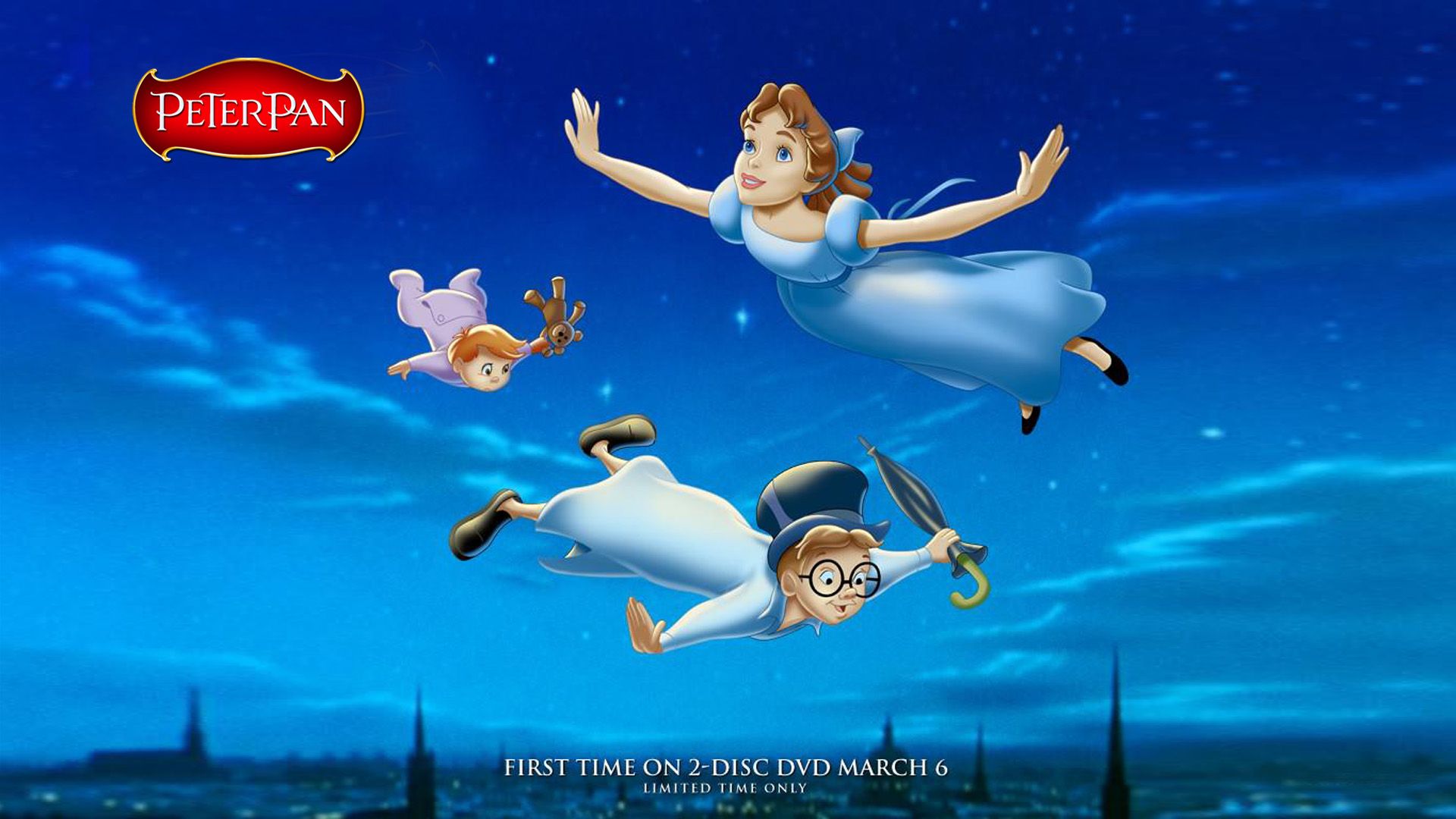 Wendy e Peter Pan volano, 1920x1080 Full HD 1080p, Desktop