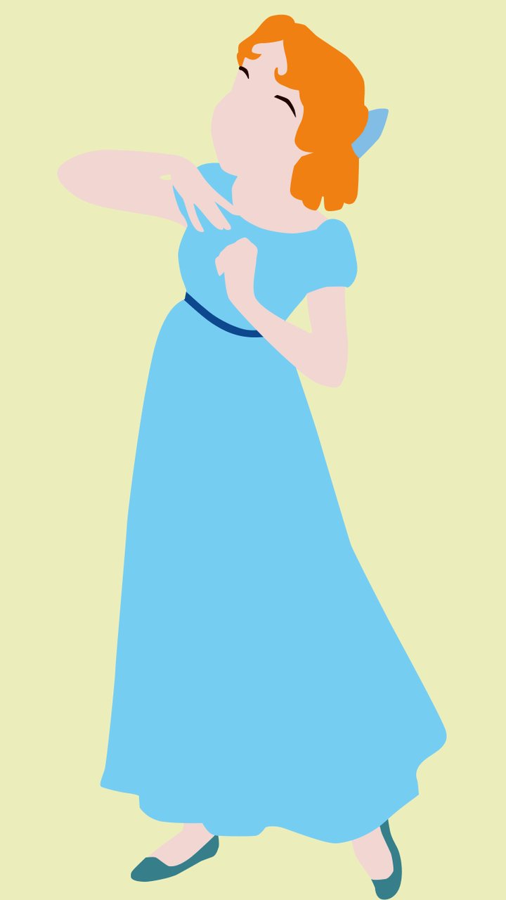 Wendy Peter Pan illustrazione, 720x1280 Full HD Verticale, iPhone