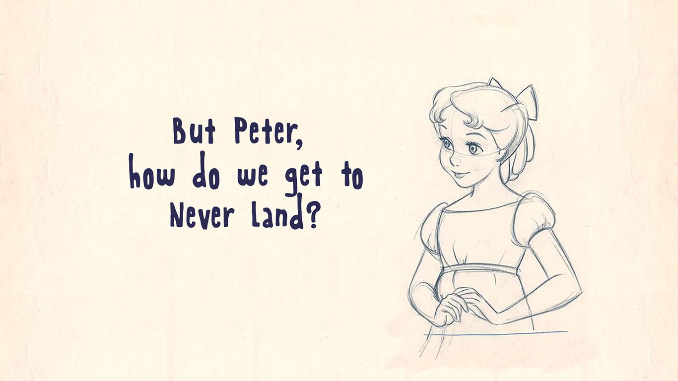Wendy Darling schizzo Peter Pan, 1366x768 720p, Laptop