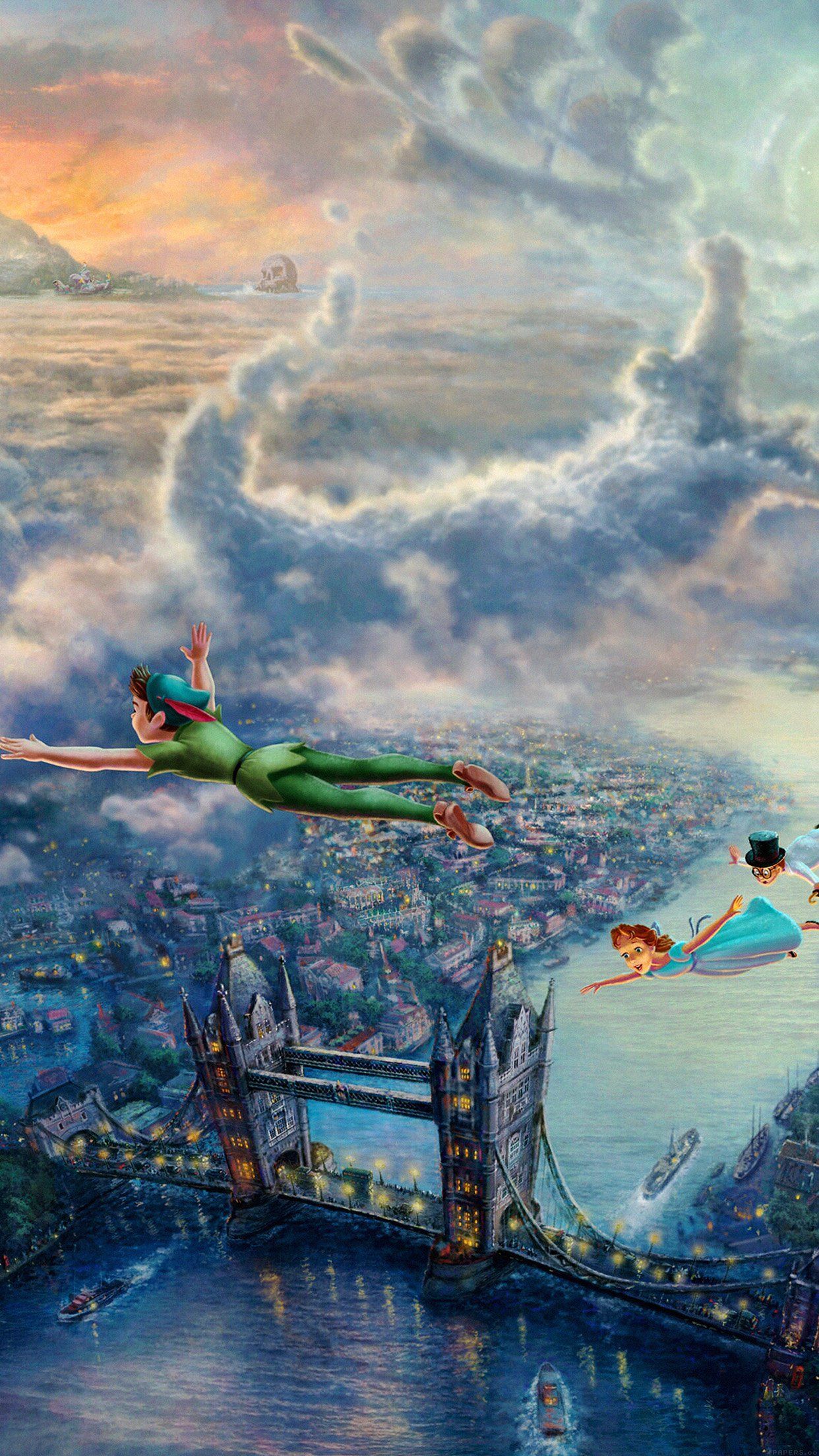 Peter Pan e Wendy volano Londra, Wendy Darling, 1242x2208 Full HD Verticale, Smartphone