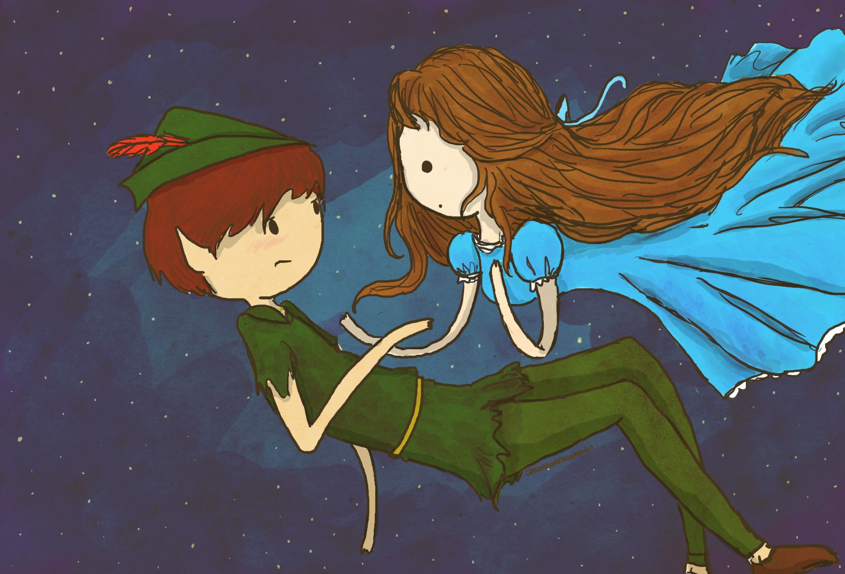 Peter Pan e Wendy volano, 1664x1131 HD Ready, Desktop
