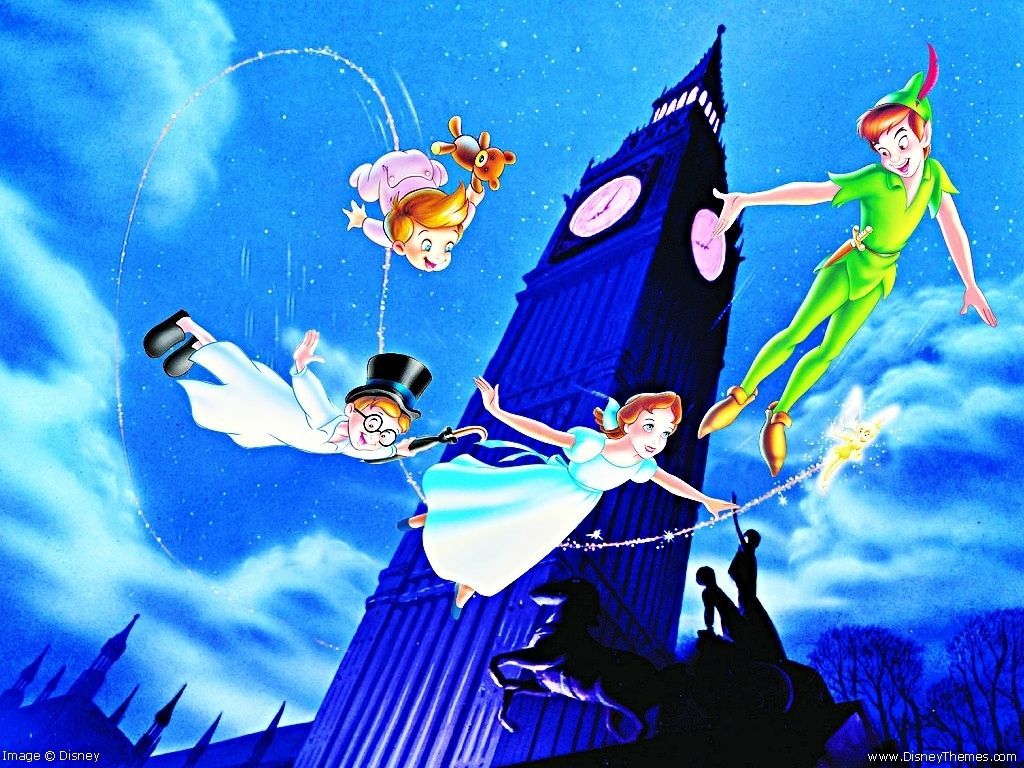 Wendy e Peter Pan volano, 1024x768 HD, Desktop