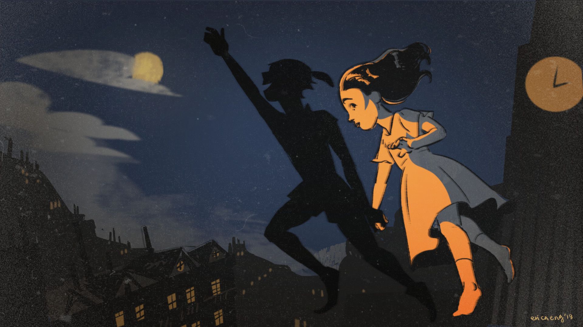 Wendy e ombra Peter Pan, 1920x1080 1080p, PC