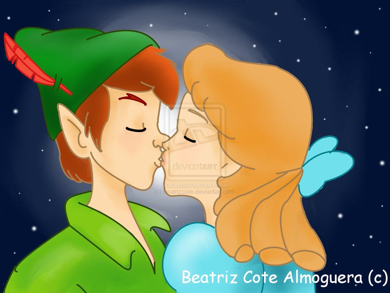 Peter Pan e Wendy bacio, 1280x960 HD, HP Laptop