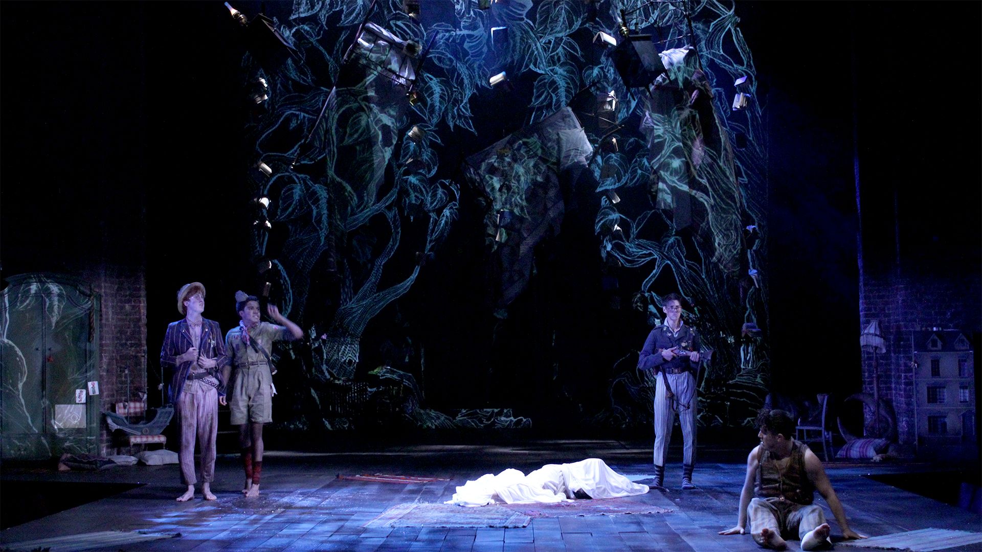 Scena teatrale Peter Pan notturna, 1920x1080 Full HD, Desktop