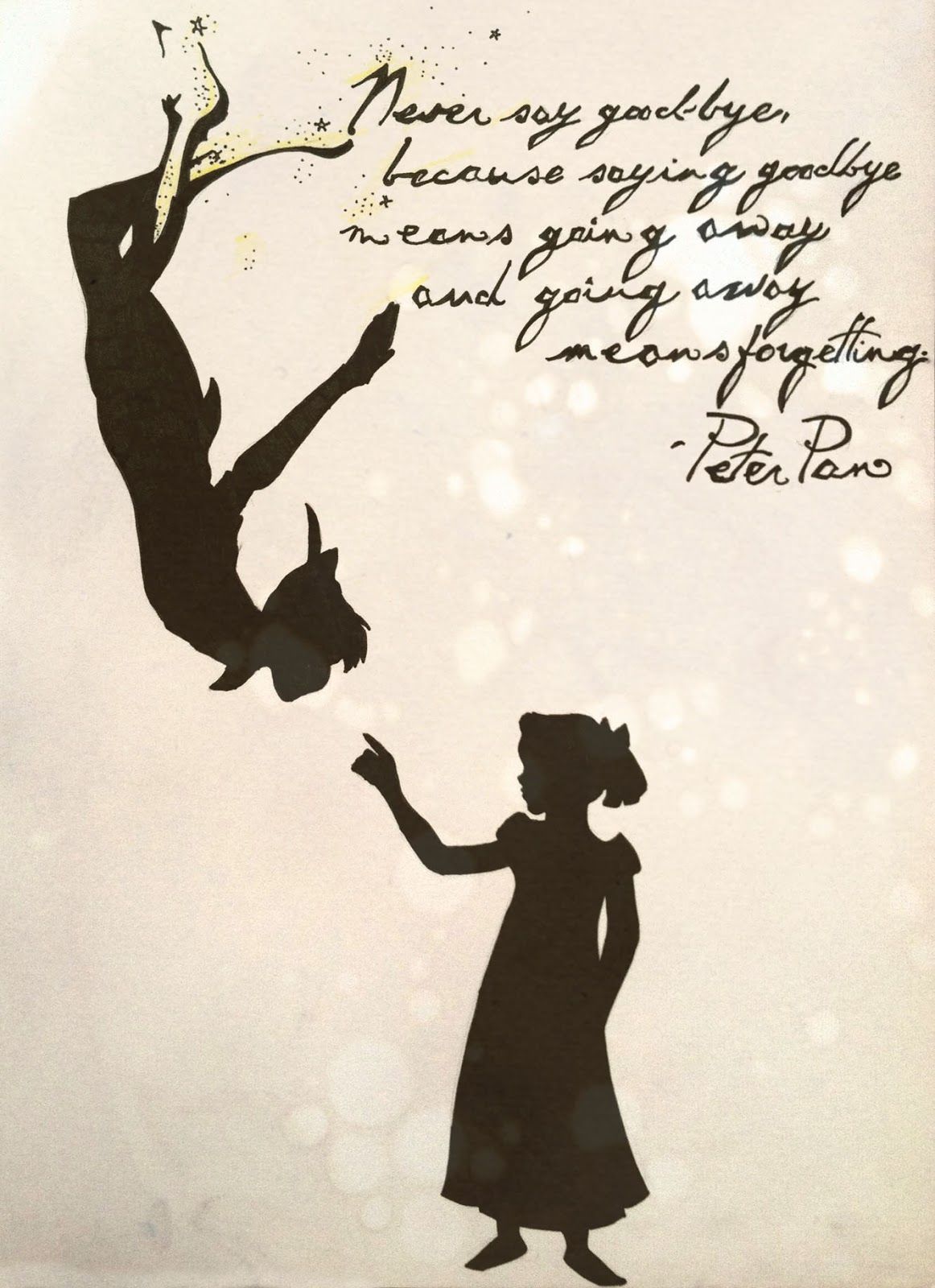 Silhouette Peter Pan e Wendy, 1162x1600 Full HD Verticale, iPhone
