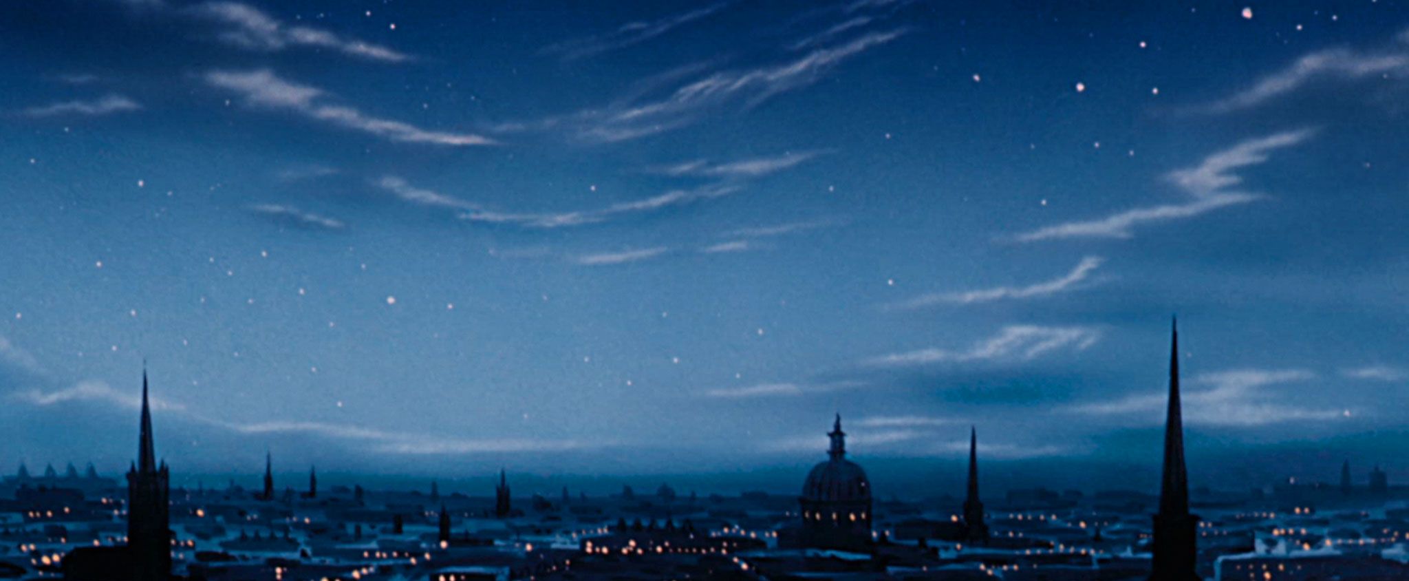 Skyline notturno Londra stellato, 2048x844 21:9, Ultrawide