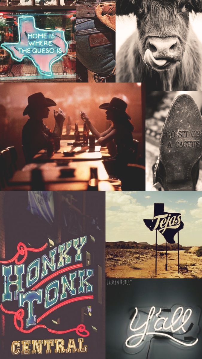 Collage tema western Texas, 675x1200 Full HD Verticale, Realme