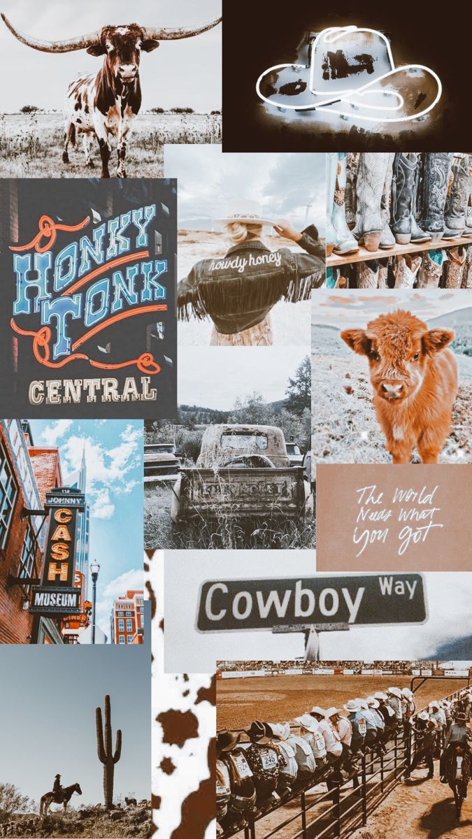 Collage tema western cowboy, 675x1200 Full HD Verticale, iPhone