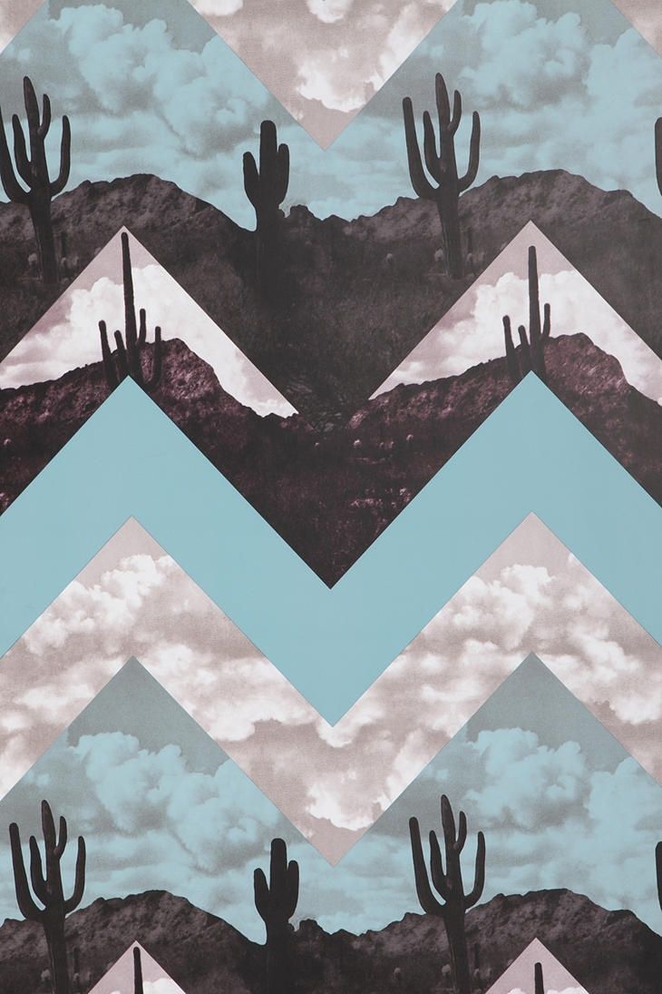 Cactus deserto pattern zigzag, 730x1095 Verticale, Mobile