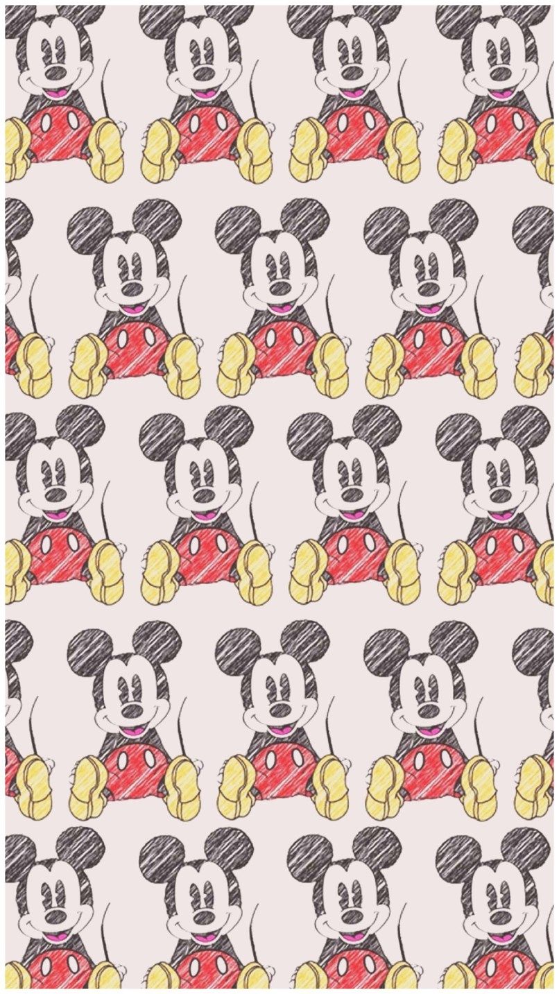 Topolino disegno schizzo pattern, 806x1433 Full HD Verticale, Google Pixel
