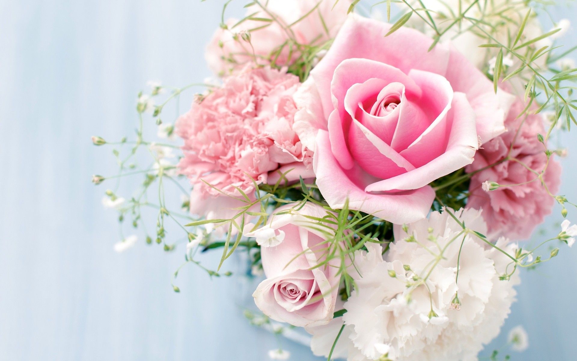 Bouquet rose rosa e garofani, 1920x1200 WUXGA, Desktop