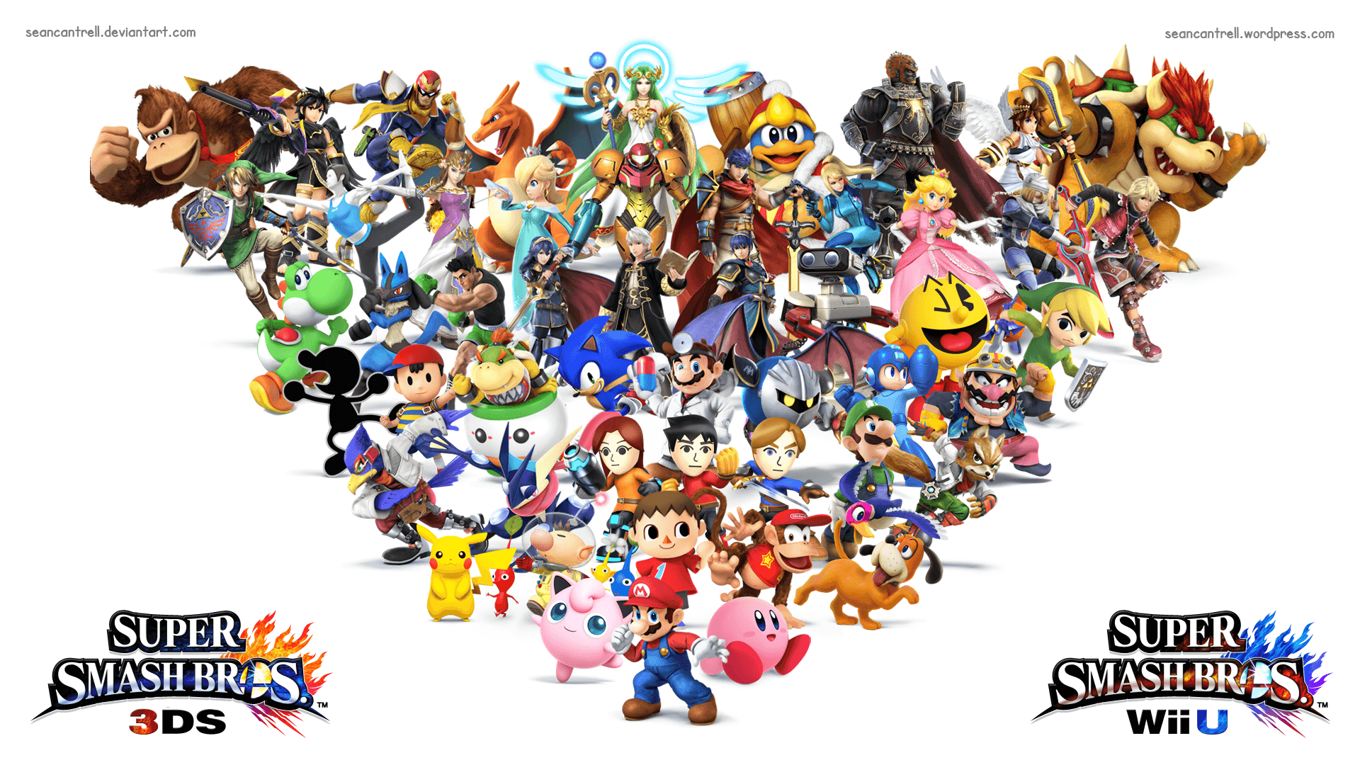 Super Smash Bros personaggi collage, 1920x1080 1080p, PC Desktop