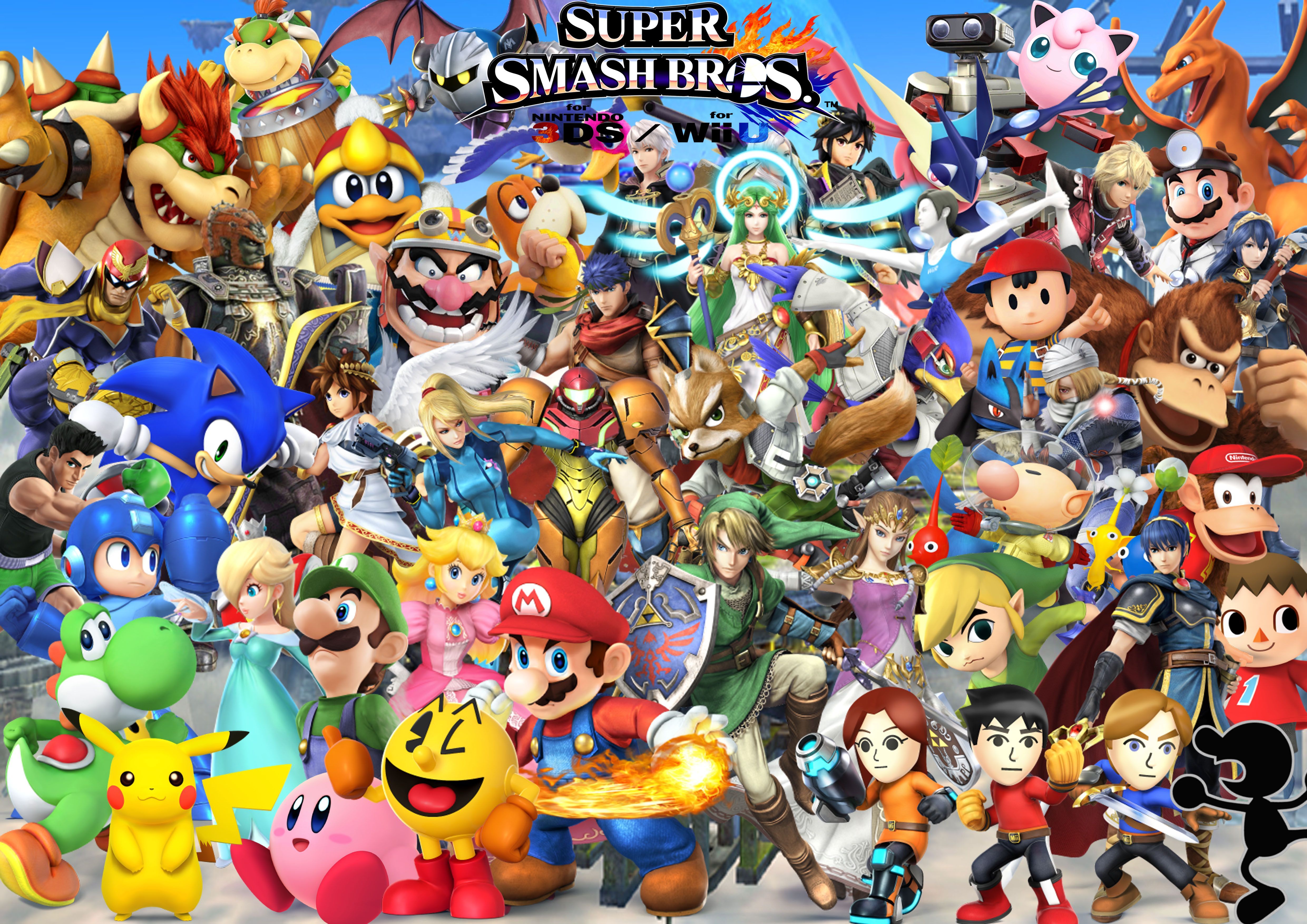 Super Smash Bros personaggi Nintendo, 4961x3508 Ultra HD, 4K TV