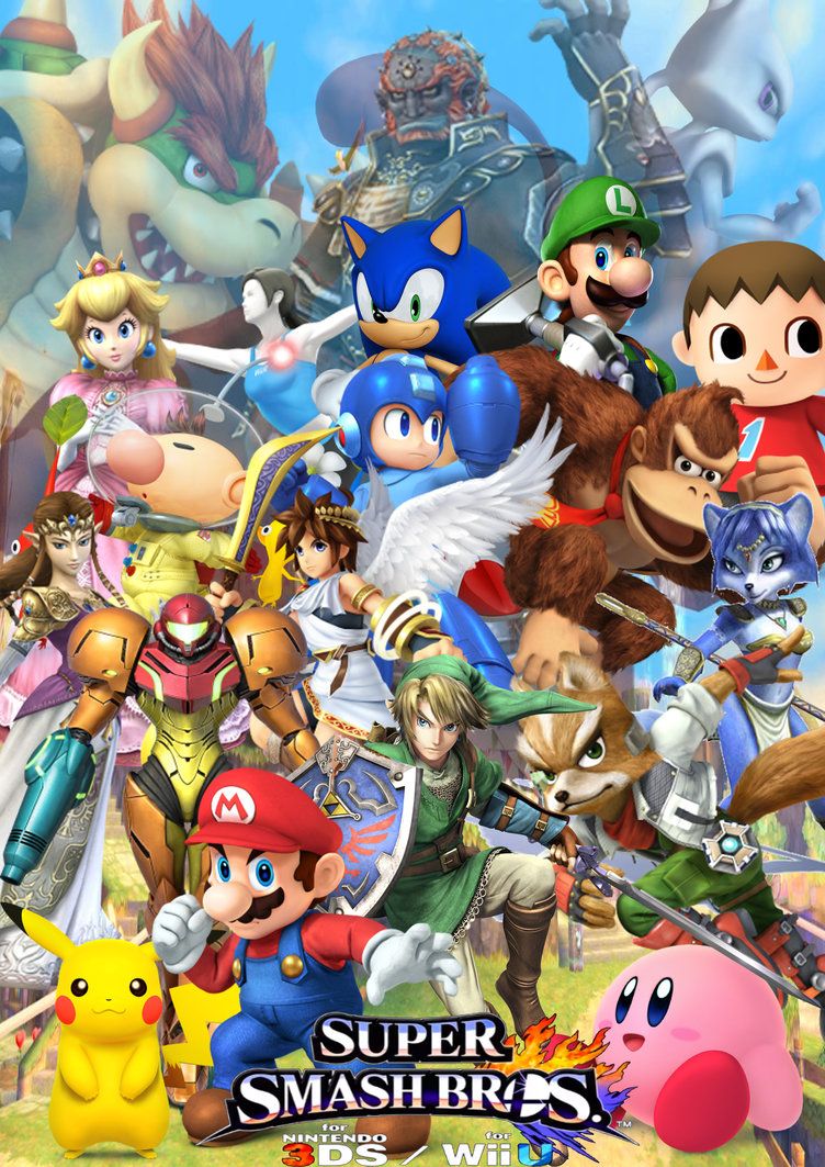 Personaggi Super Smash Bros Wii U, picchiaduro, 752x1063 Full HD Verticale, Smartphone