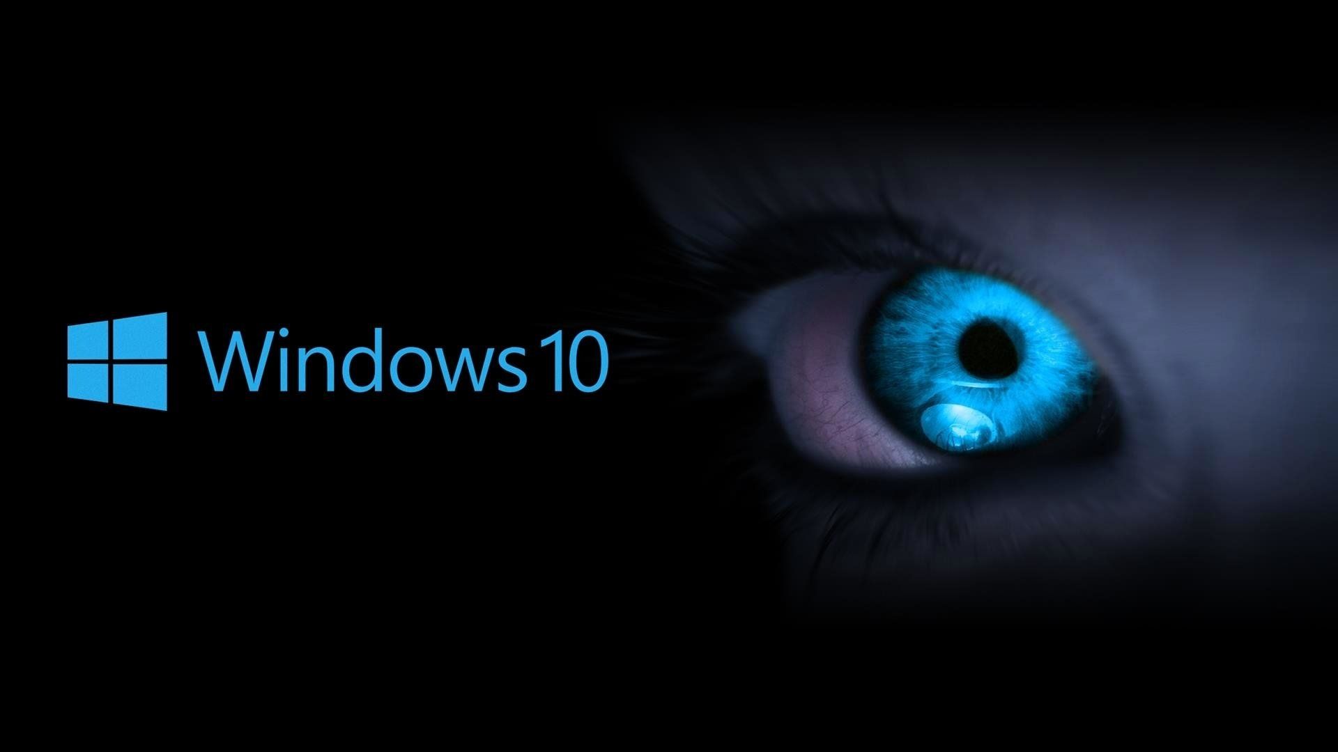 Logo Windows 10 occhio blu, 1920x1080 Full HD 1080p, PC Desktop