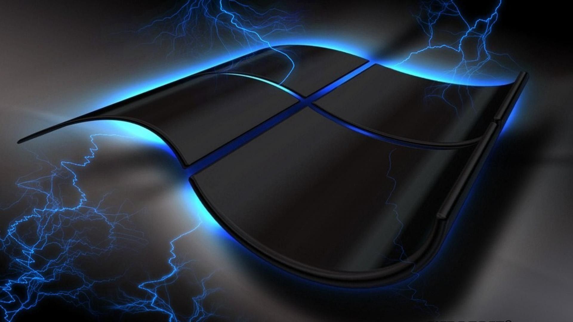 Logo Windows con fulmini blu, 1920x1080 1080p, PC