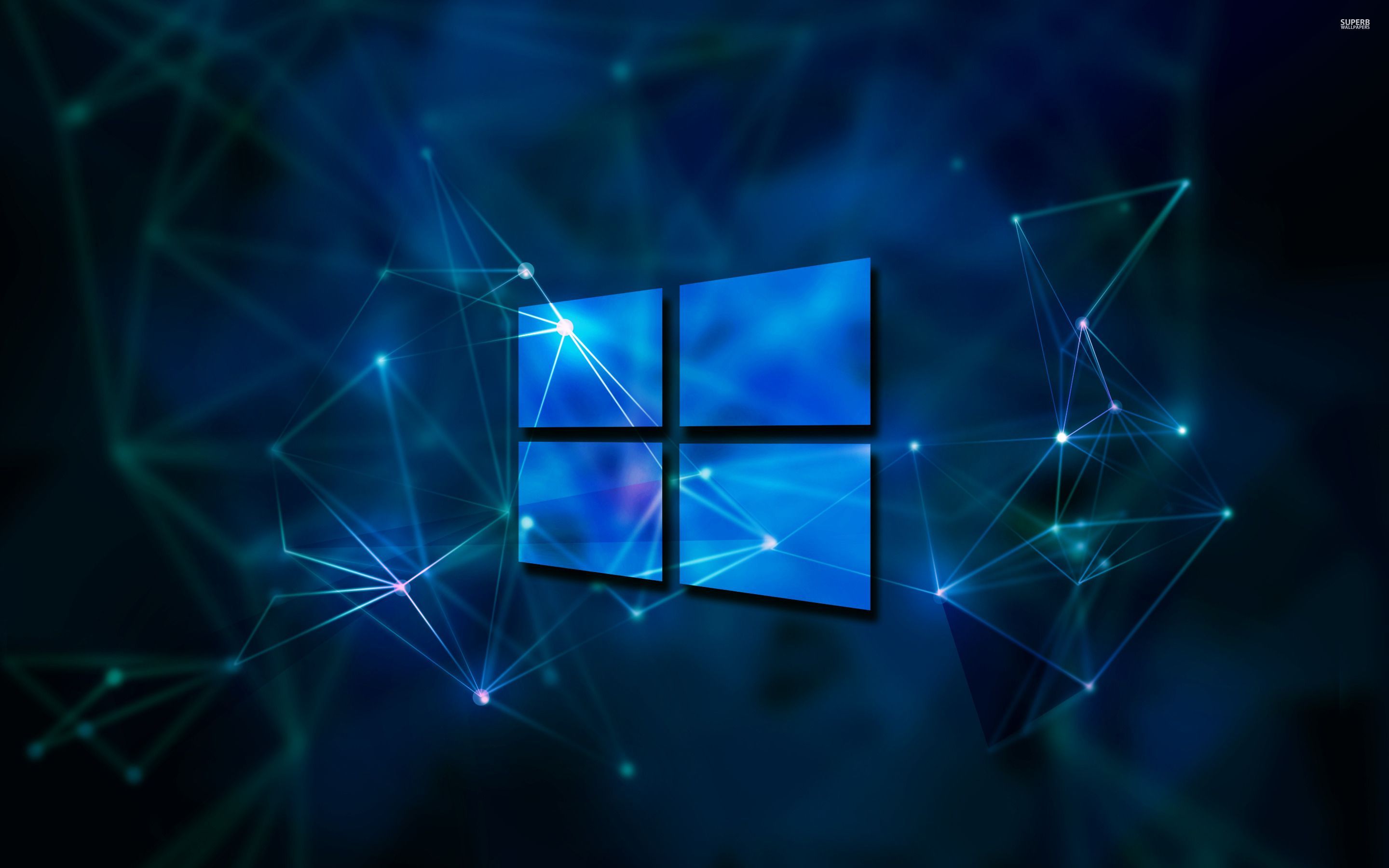 Logo Windows 10 body art fluorescente, 1920x1080 Full HD, Desktop