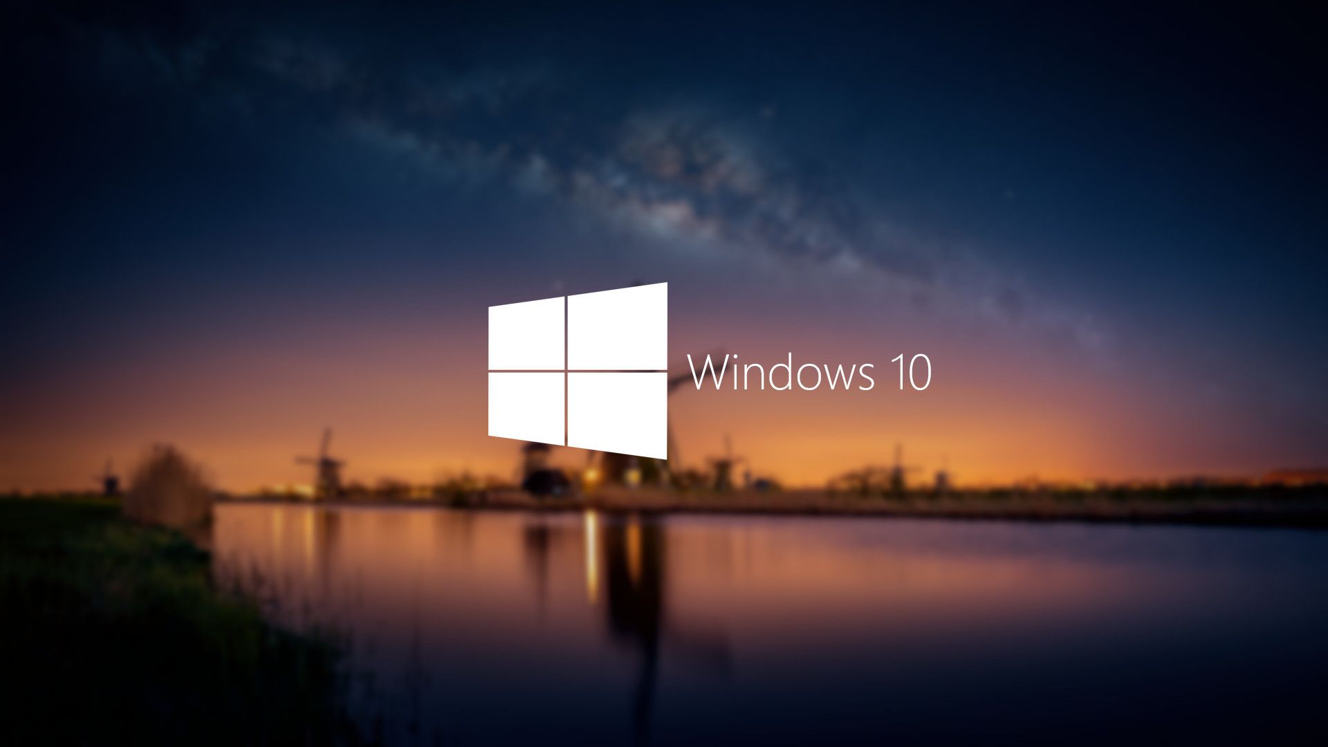 Logo Windows 10 luminoso blu, 1920x1080 Full HD 1080p, Desktop